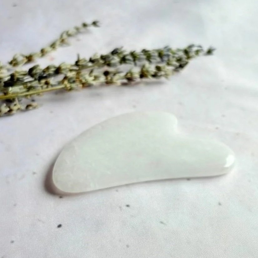 Natural Clear Quartz facial massage crystal
