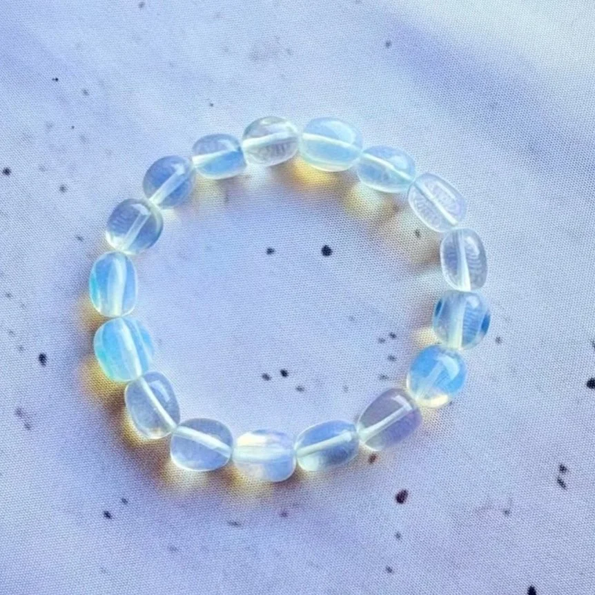 Opalite Round Bead Bracelet