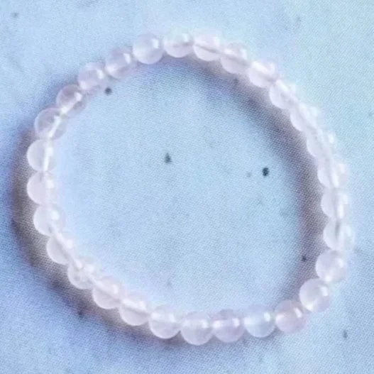 Rose Quartz | Round Bead Bracelet