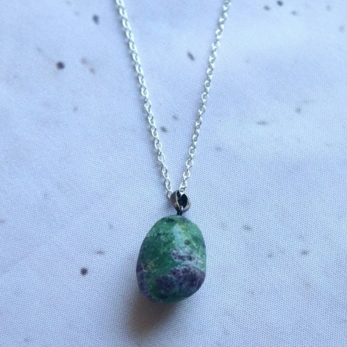 Ruby Zoisite | Sterling Silver Necklace