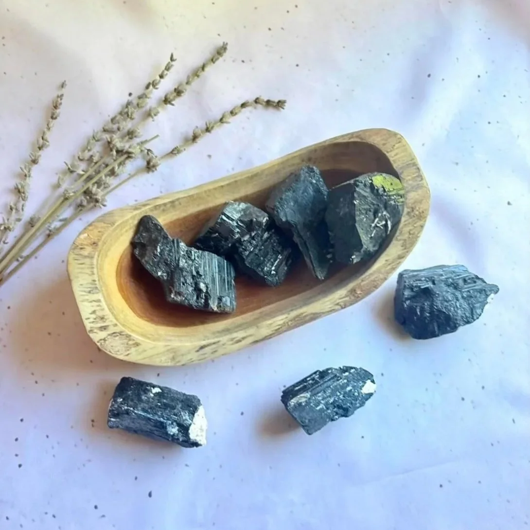 Black Tourmaline rough crystal suitable for crystal collections and gifting