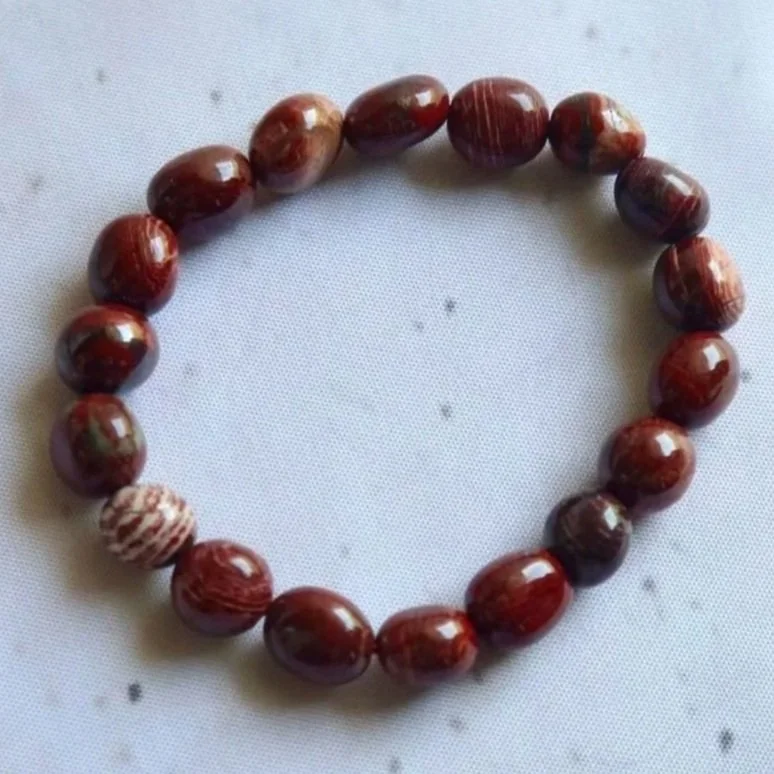 Red Picture Jasper | Tumble Bead Bracelet