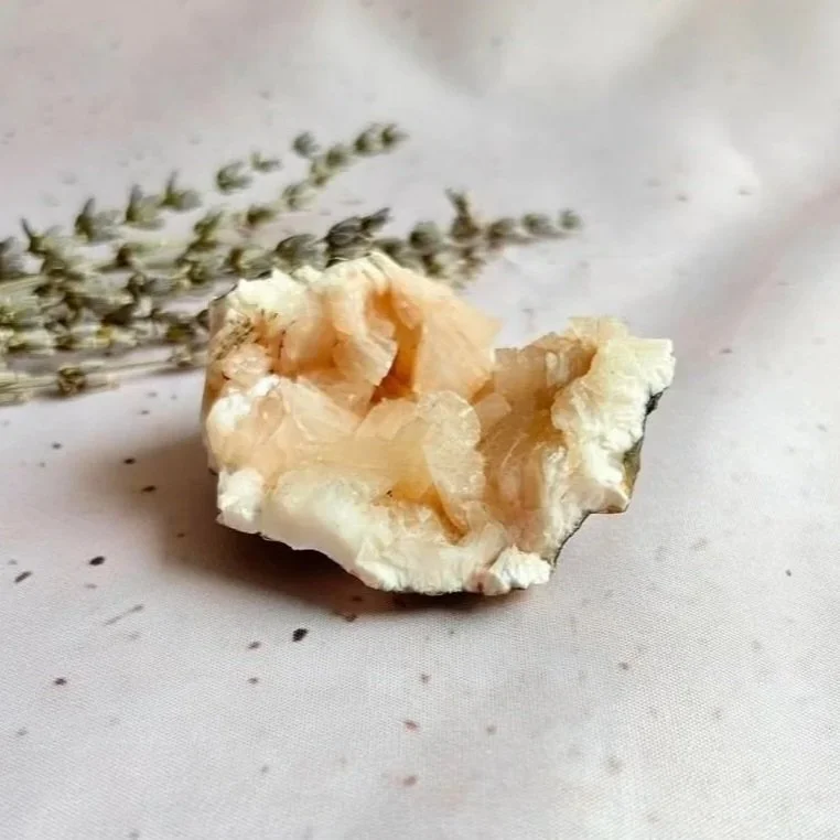 Exact Heulandite crystal cluster with naturally formed sparkling crystal points