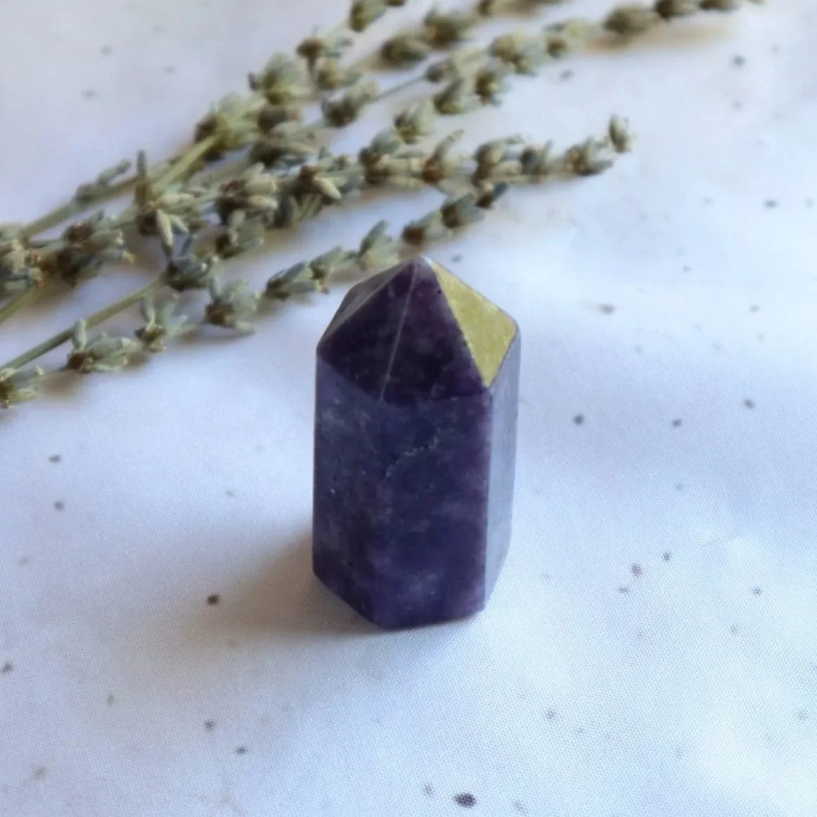 Intuitively selected Lepidolite Tower for relaxation, meditation and peaceful spaces