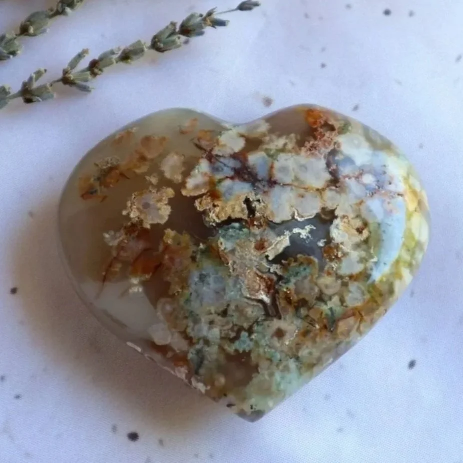 Flower Agate | Crystal Heart