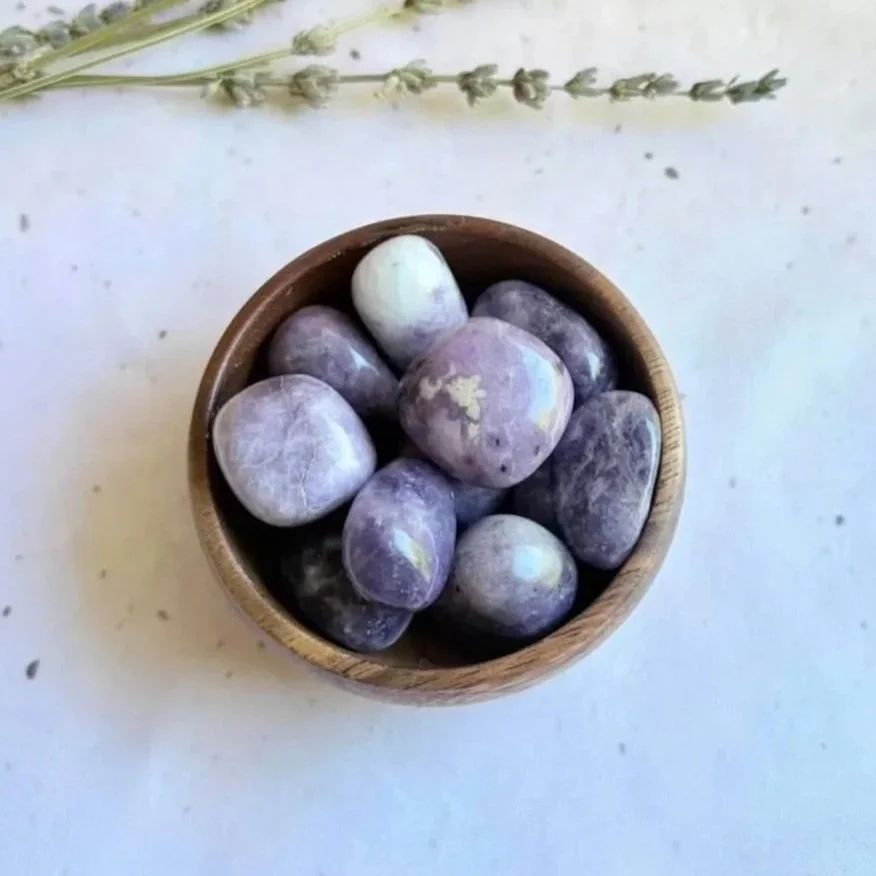 Polished Lepidolite tumble suitable for crystal collections and gifting