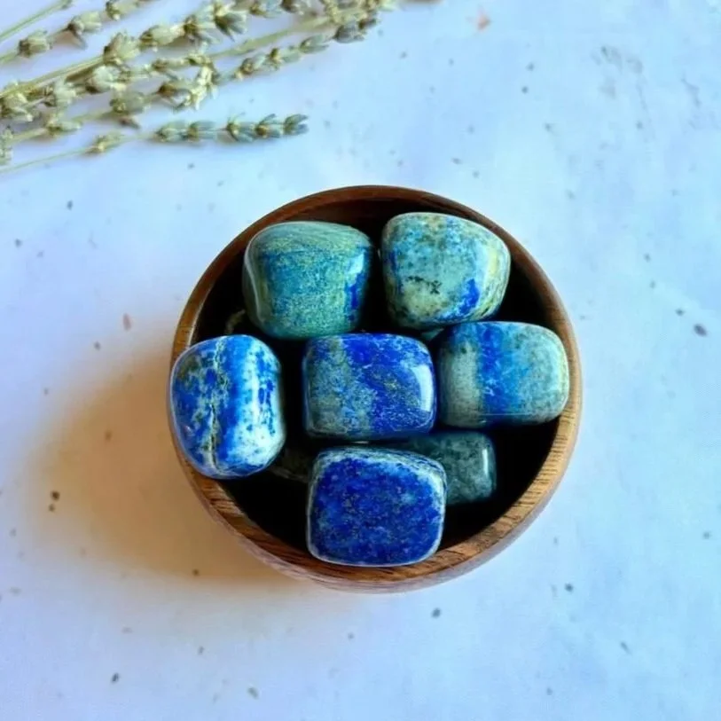 Natural blue Lapis Lazuli pocket crystal