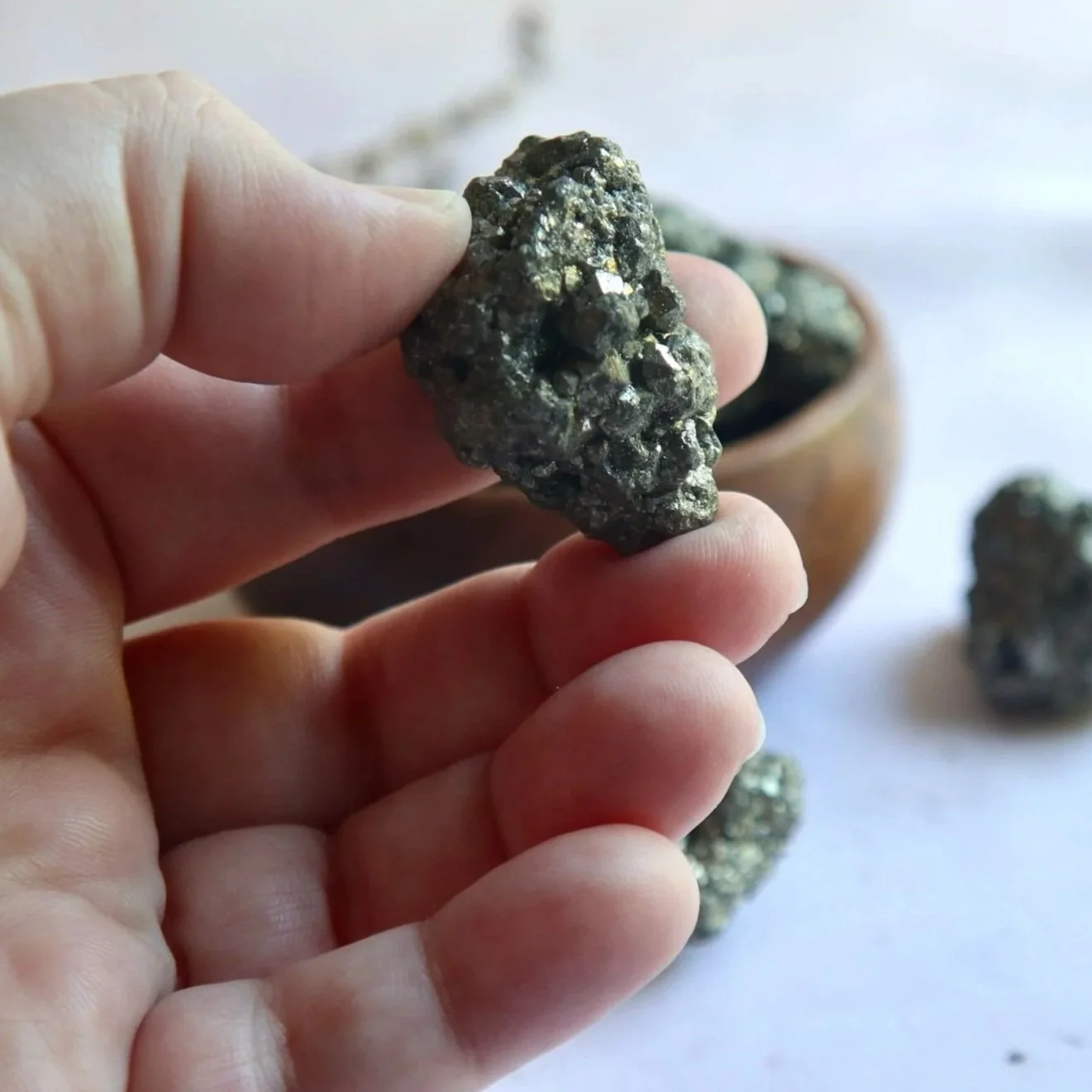 Pyrite rough crystal weighing approximately 35g
