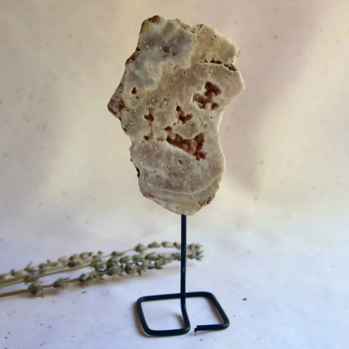 Pink Amethyst | Crystal Slab on Stand