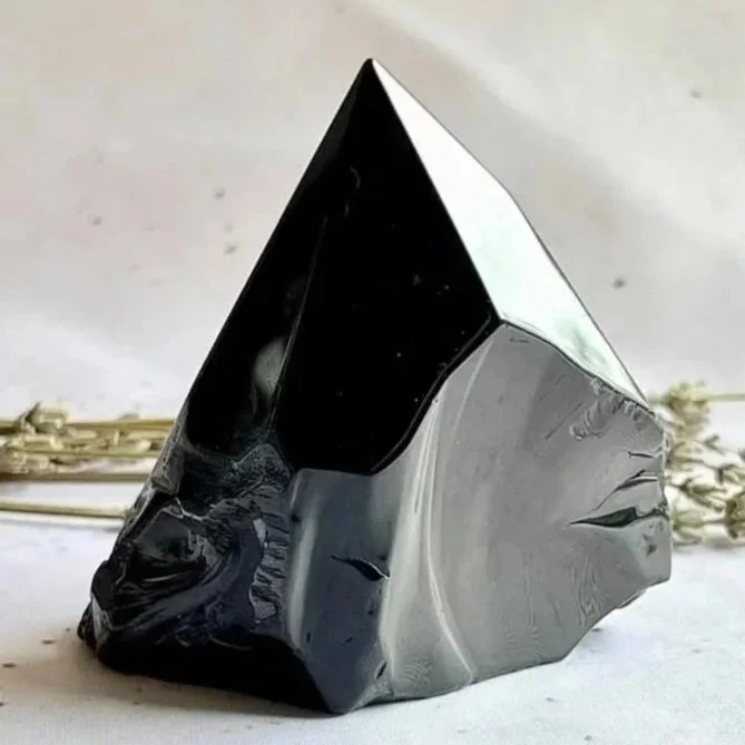 Black Obsidian Polished Point