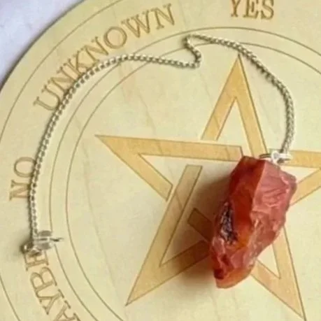 Carnelian | Rough Crystal Pendulum