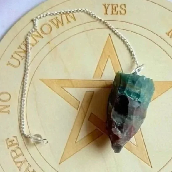 Bloodstone | Rough Crystal Pendulum