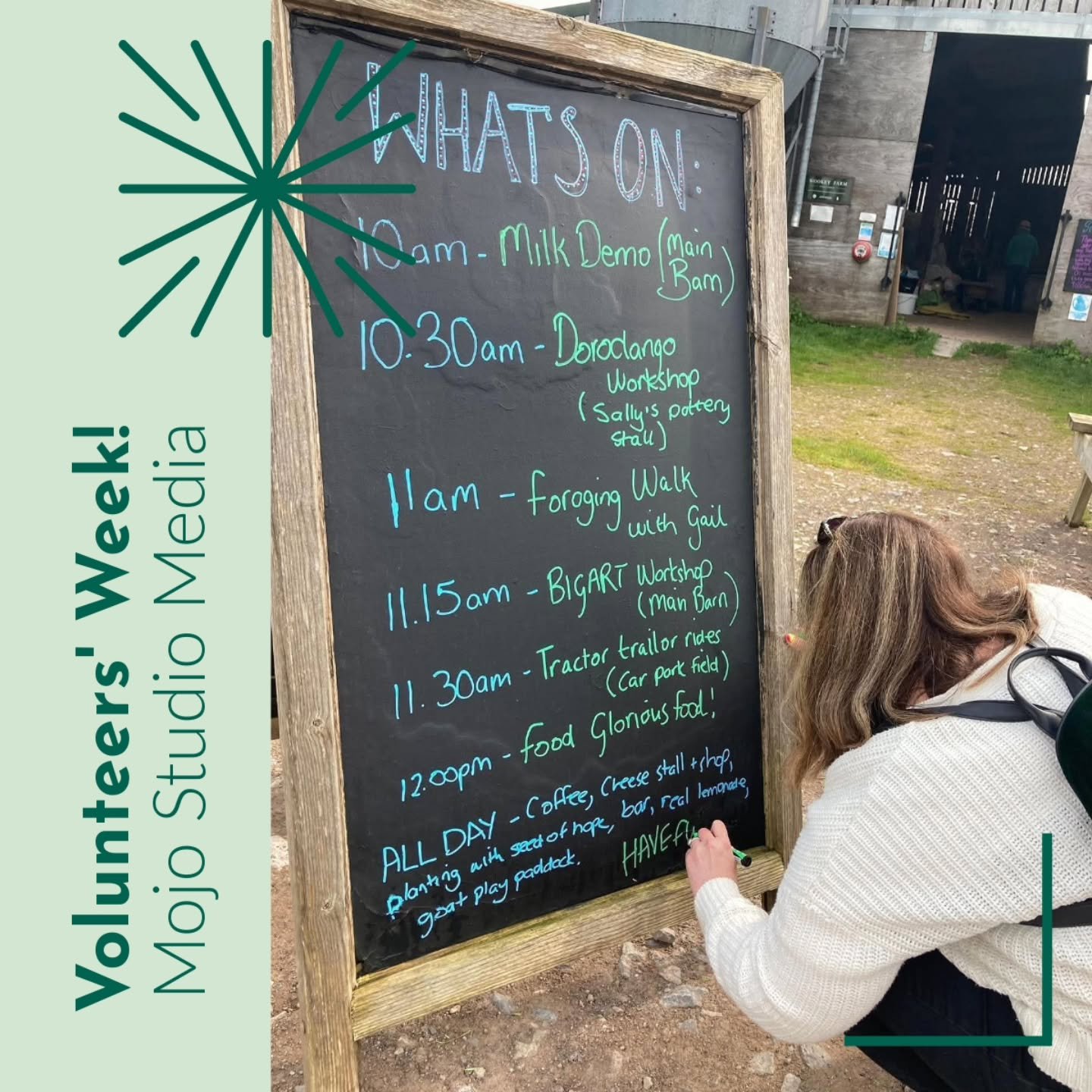 💚 Volunteers&rsquo; Week 💚

A little throwback to volunteering at @wookey_farm during their Open Farm event. 🚜

Local events, charities and community spaces are powered by people giving their time, energy and support behind the scenes.

To every v