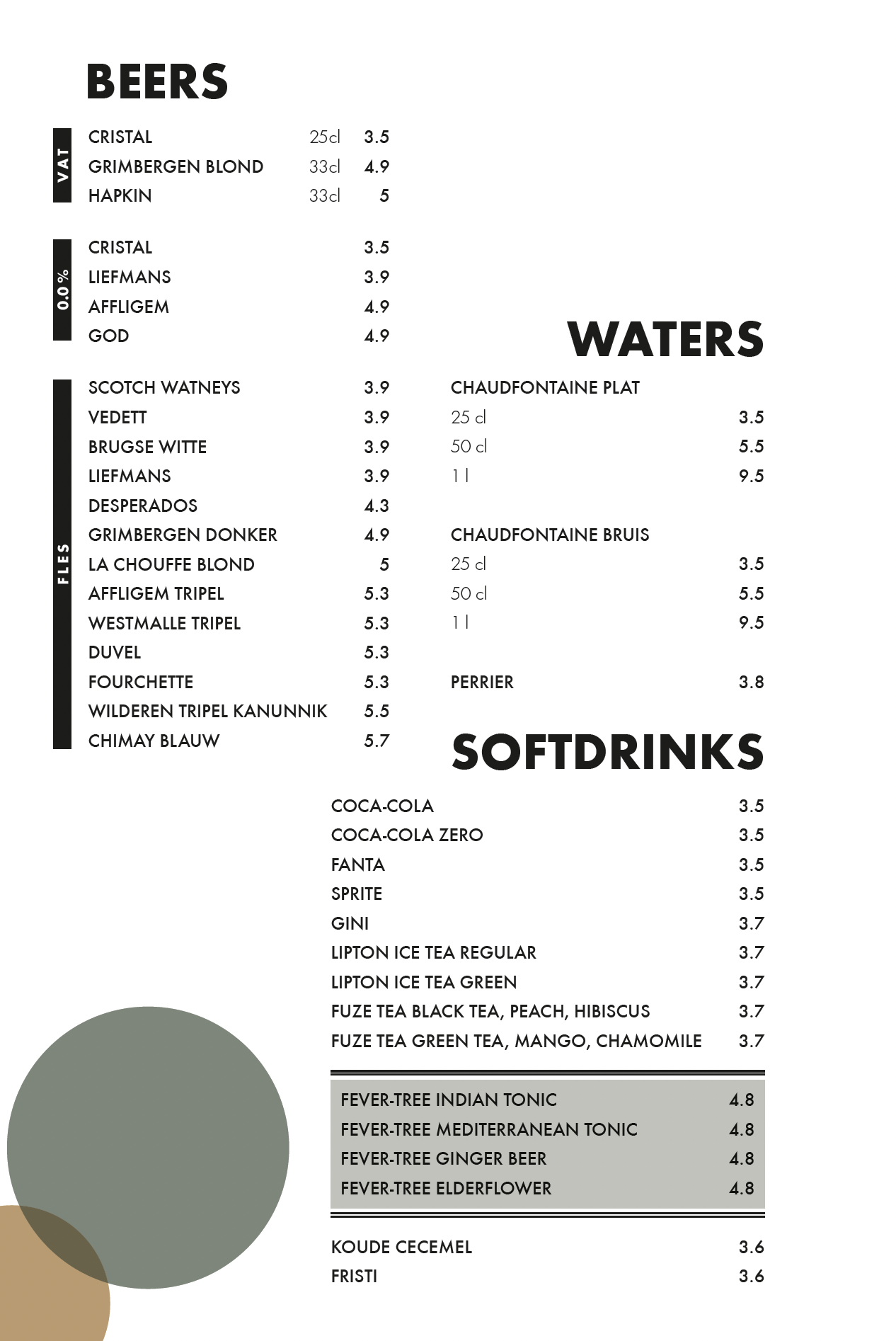 bier water frisdrank maison mathis