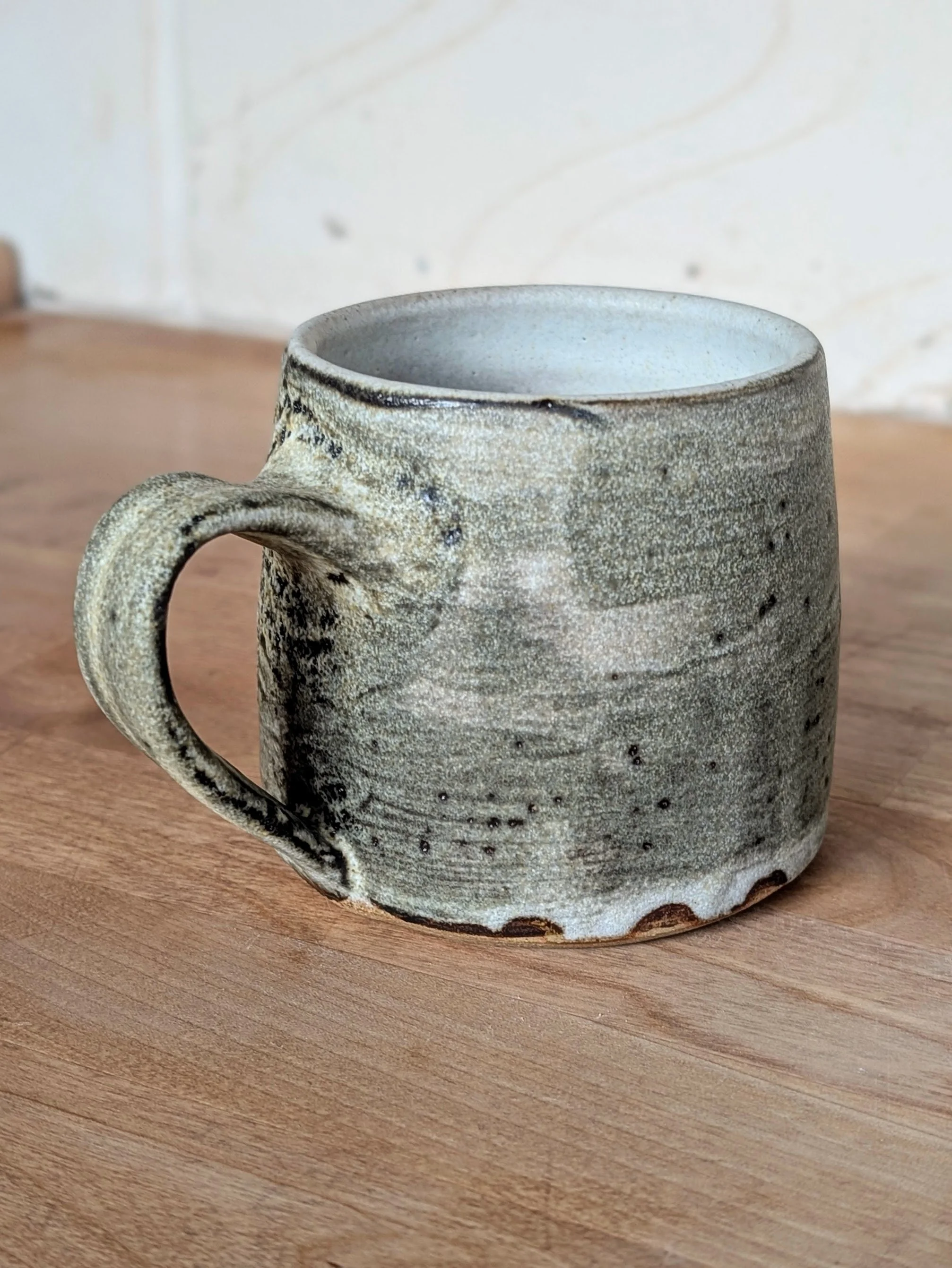 Black-brown and Ivory Barista Mug