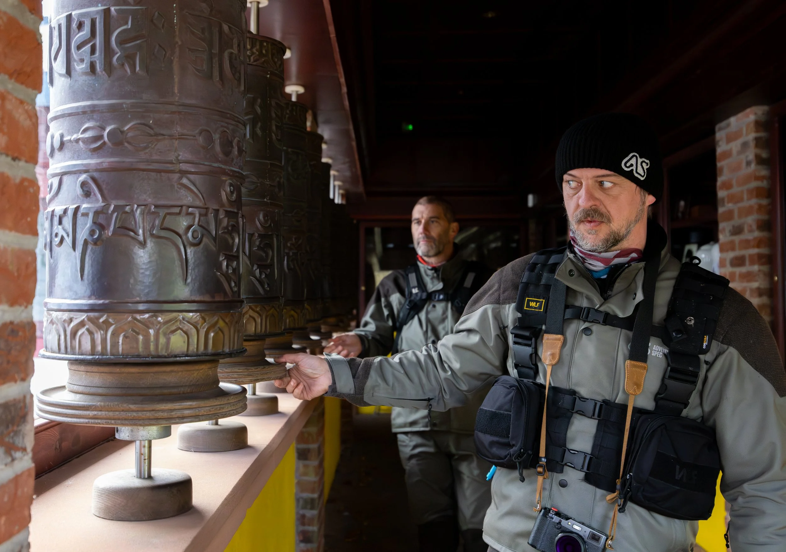 Jamie beaches his Husqvarna 701 on the crest of a dune while shooting the new Adventure Spec gear. Morocco. 2024. 
