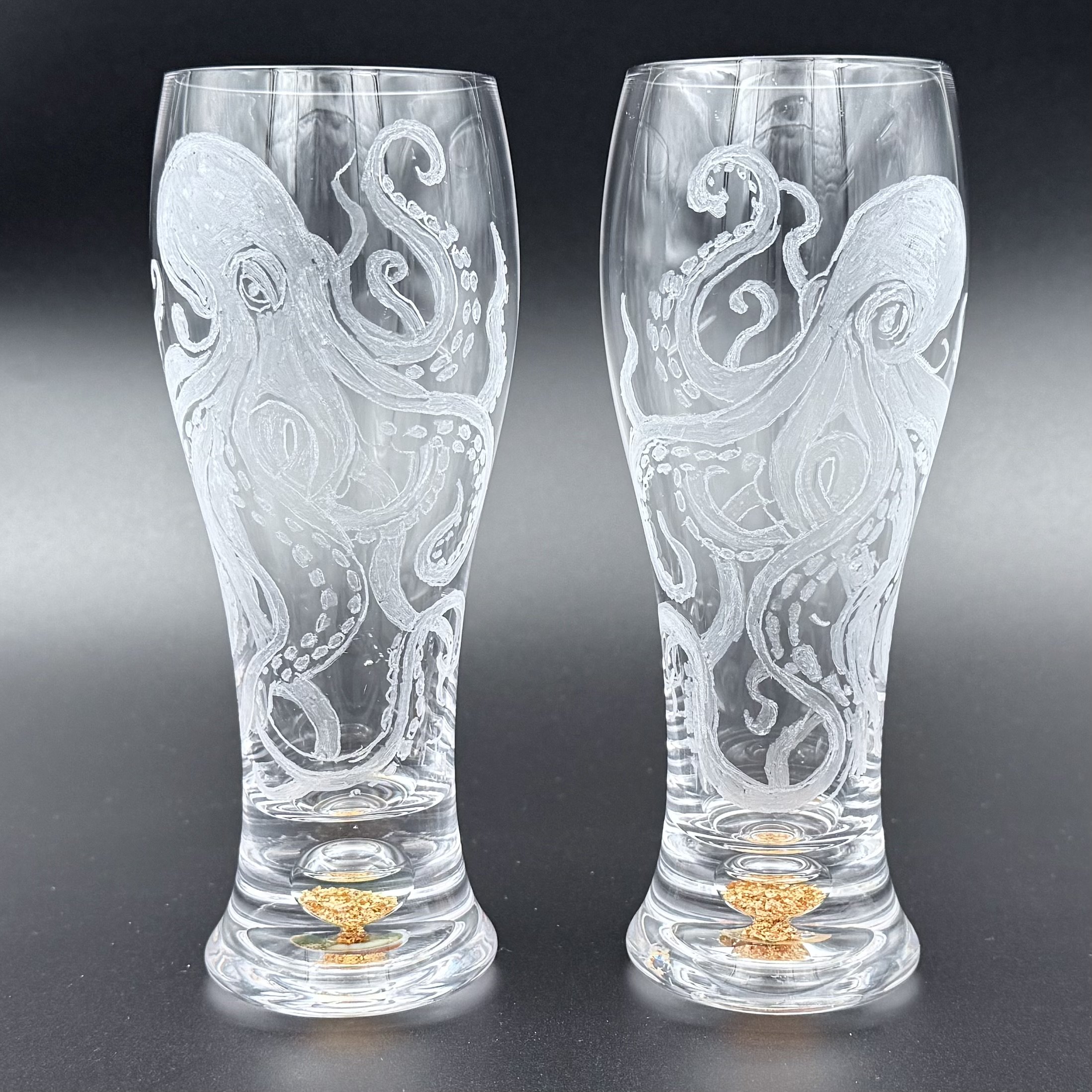 Ölglas med guldbubbla, 35 cl