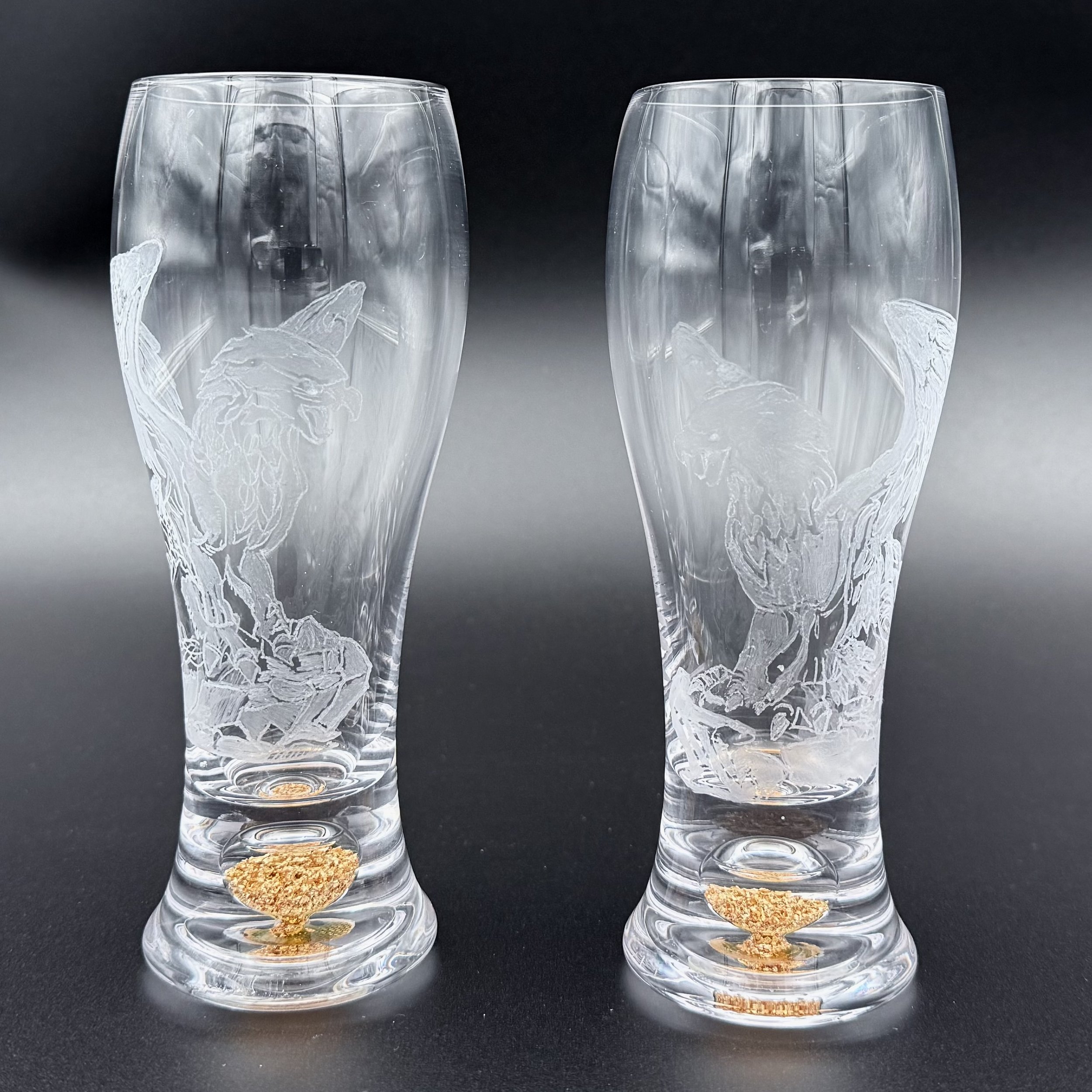 Ölglas med guldbubbla, 35 cl