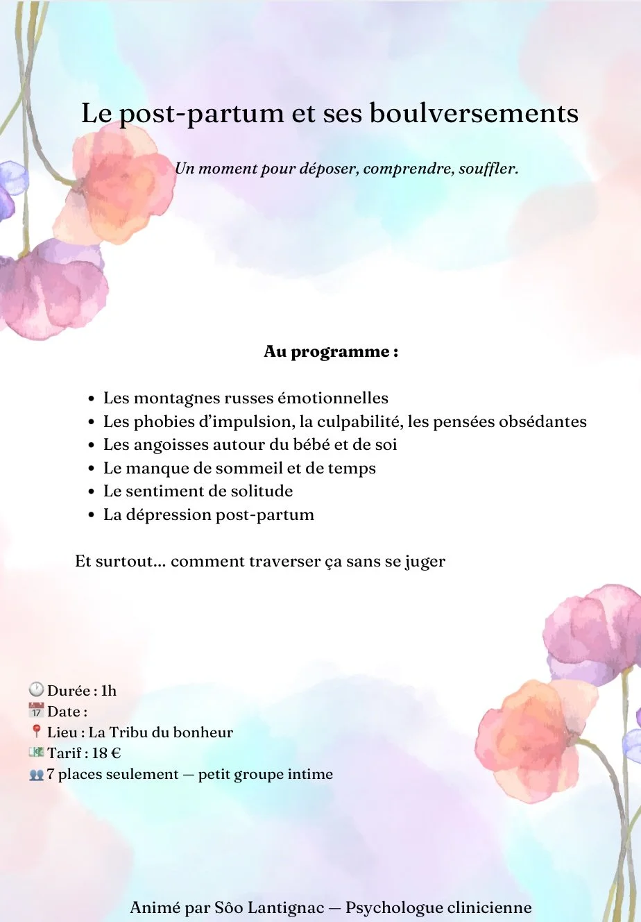 Le post partum et ses bouleversements
