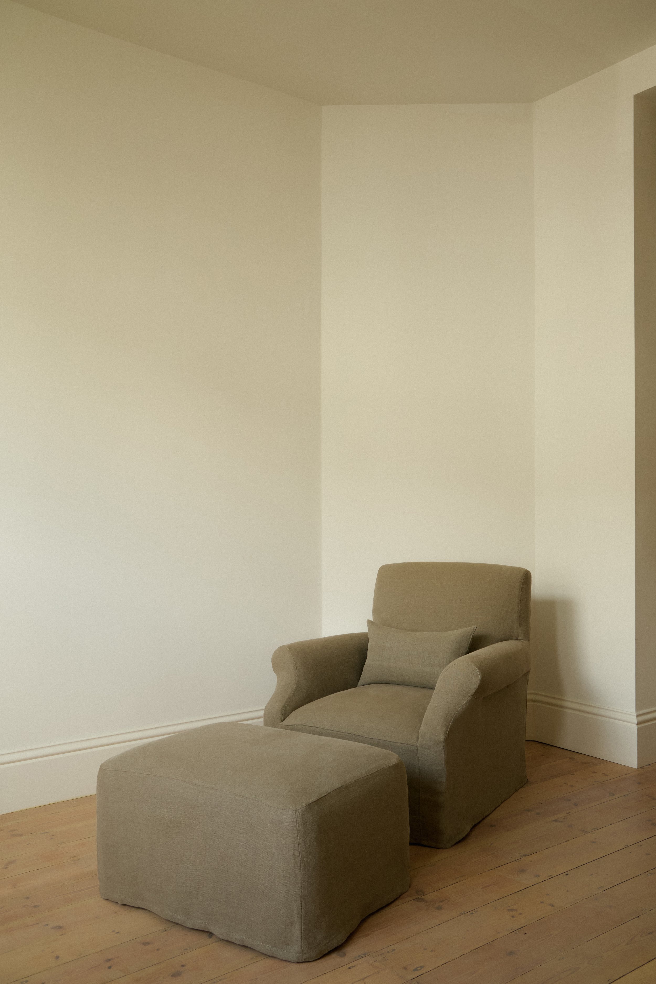 Mae Armchair with Olive Footstool