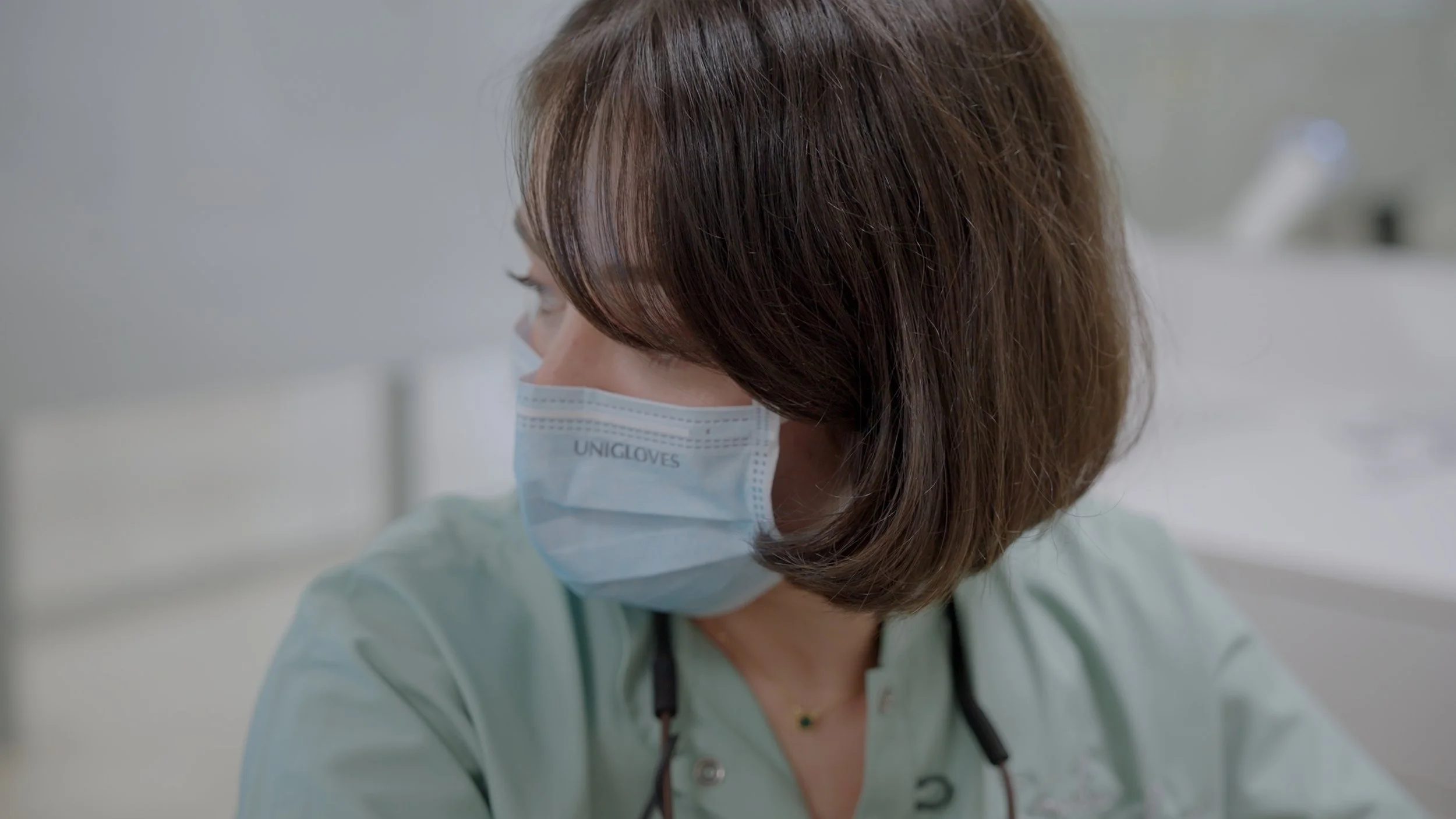 dentist looking on screen