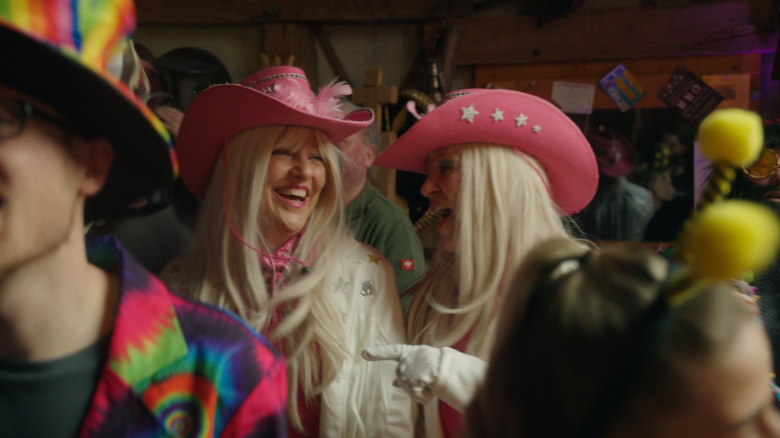 two women dressed as barbie