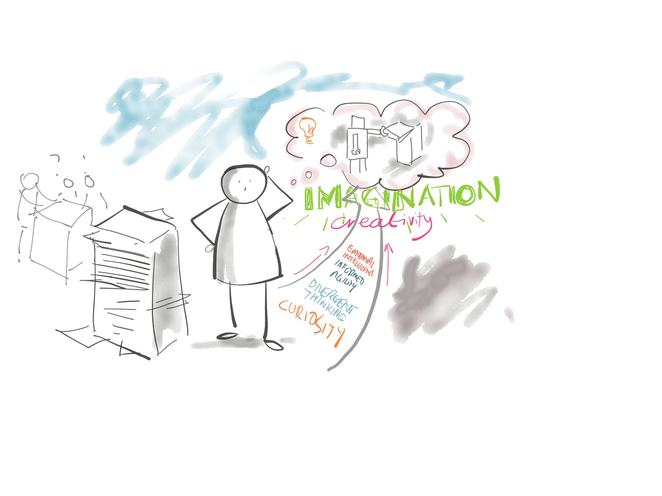 An illustration for blog on the 'imagination gap'