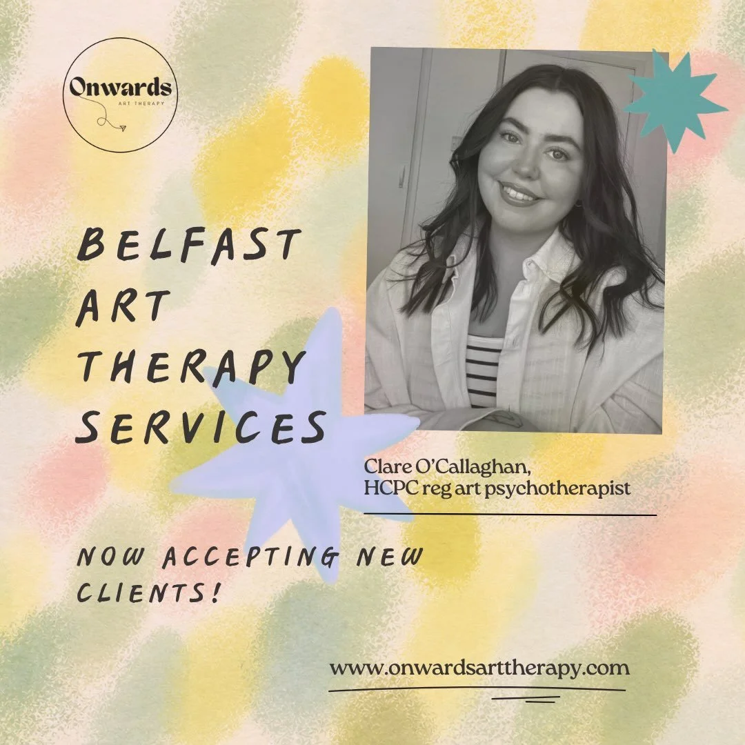 Hi! I&rsquo;m now offering in-person art therapy sessions in Belfast🌙🌟✨

Swipe through to see the services I offer. Everyone&rsquo;s therapy journey is different and I&rsquo;m here to meet you where you are at. Reach out if you&rsquo;d like to lear