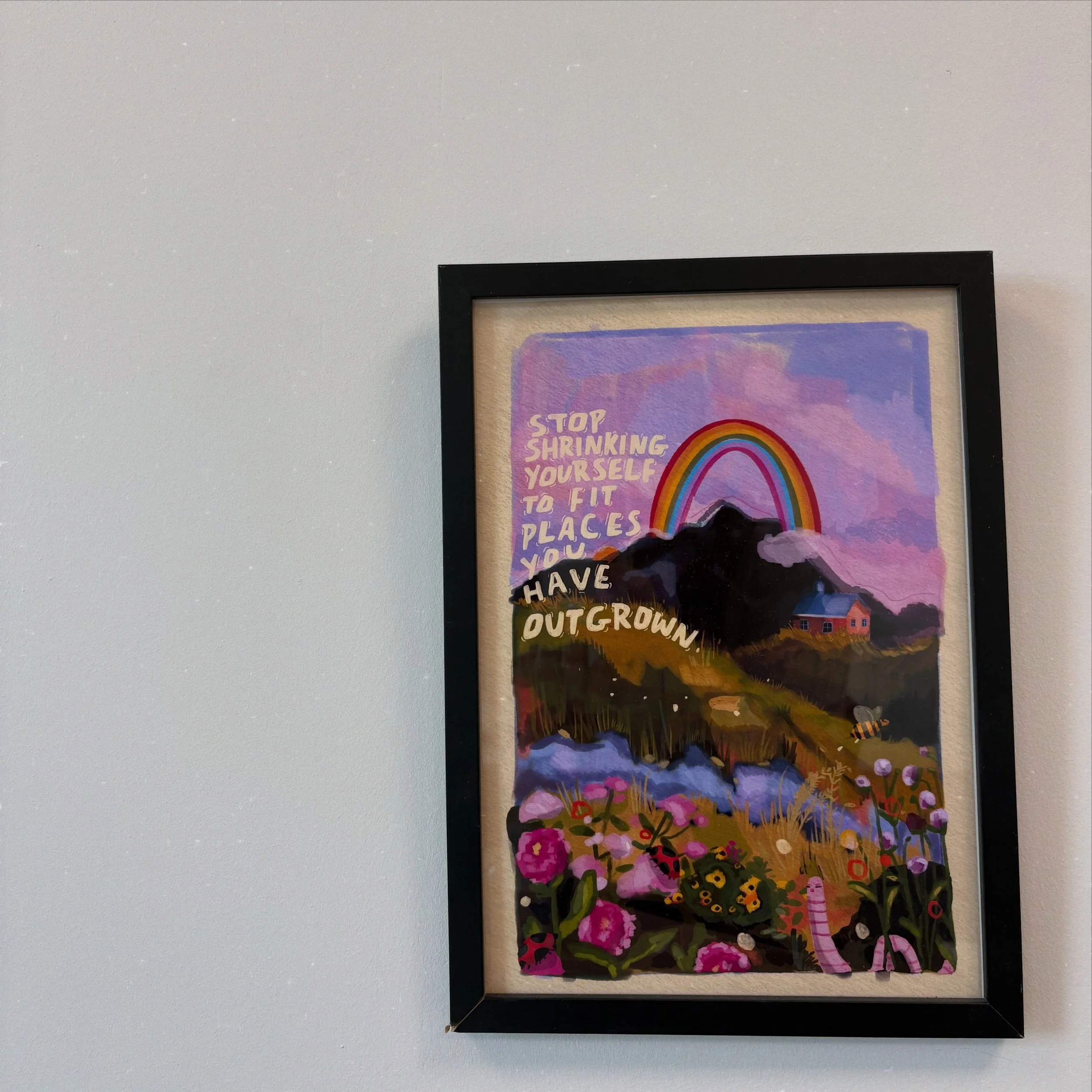 ❀.ೃ࿔* starting to make my new space cosy and cute starting with this gorge @nichholairvine print ❀.ೃ࿔* 

🌸🌈🌸

#belfasttherapist #therapyni #mentalhealthni #arttherapyni #belfastart