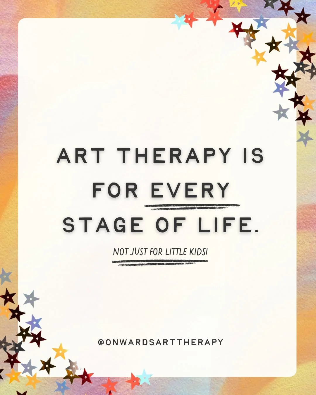 One of the biggest misconceptions I come across is that art therapy is &ldquo;just for children&rdquo;.

Back when I first started my masters degree in 2020 I was so so certain I wanted to only work with adults. I had never even worked with children 