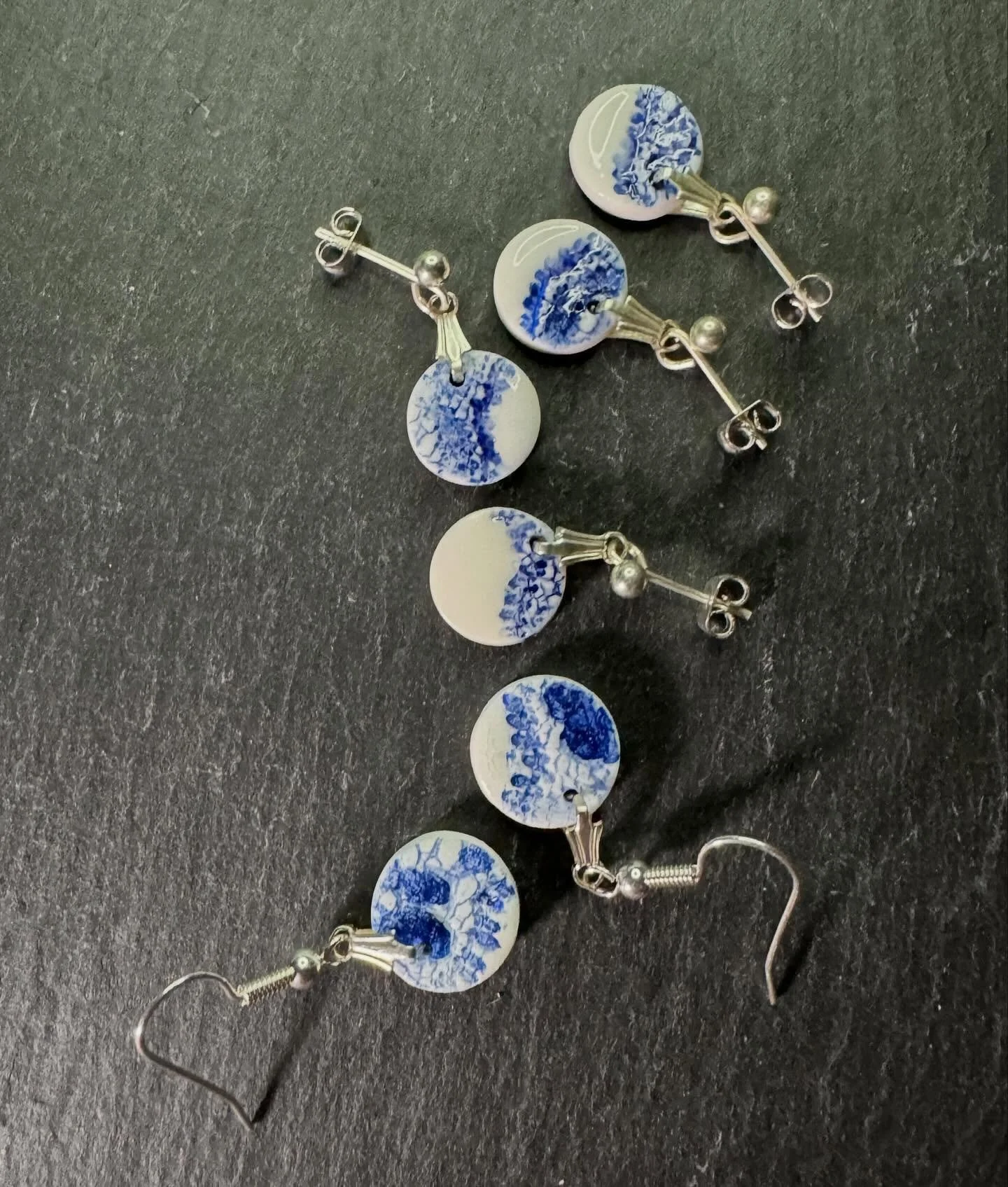 THIS WEEKS COLOUR IS BLUE. 
Thread and Trace
Impressions of lace, held in porcelain.

Inspired by the heritage of Nottingham lace and the beauty of handmade craft, this jewellery range captures the subtle interplay between texture, tone, and light.

