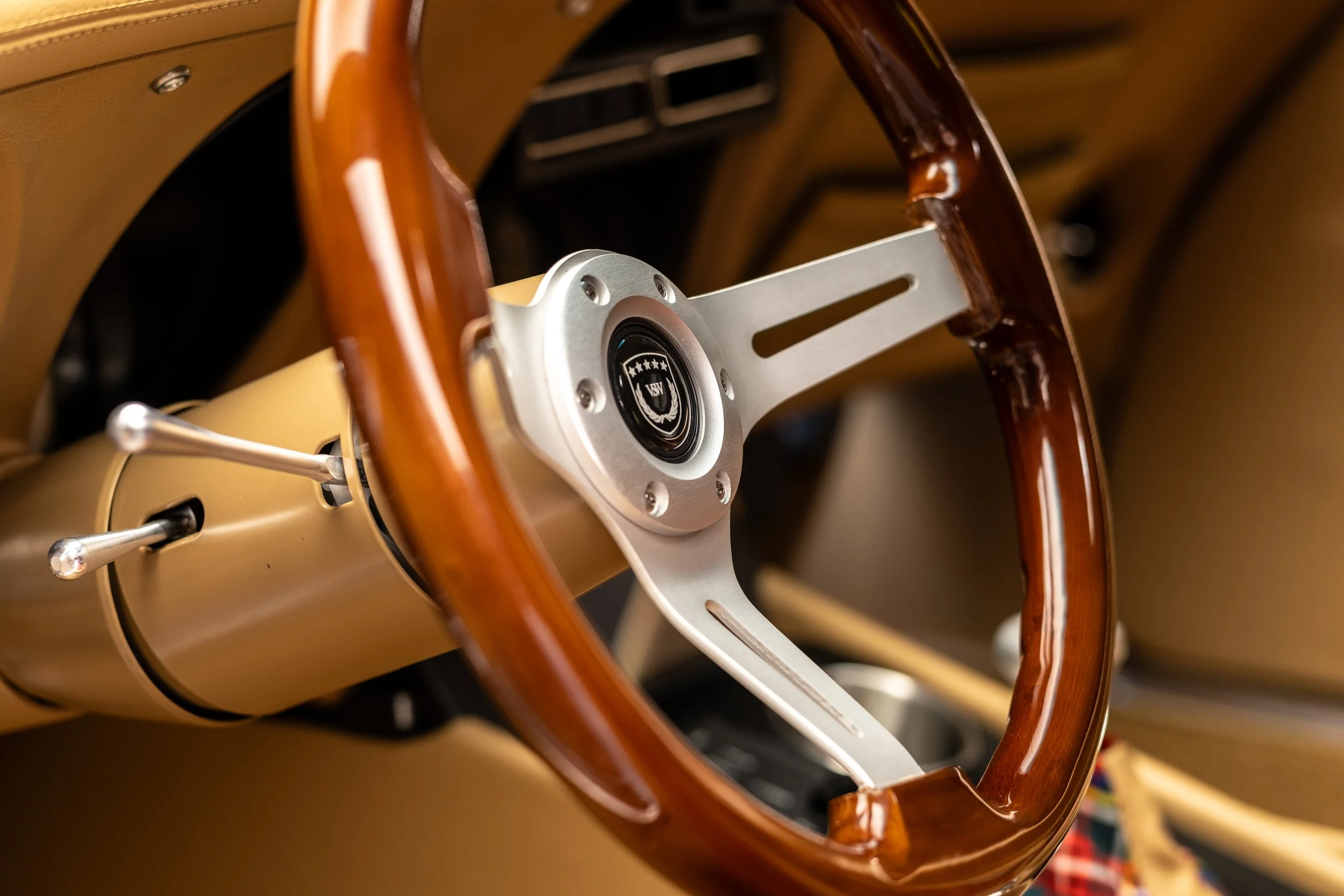 1975 Corvette Restomod built for the 2024 Charles Schwab Challenge by us, County Corvette. '75 Schwab Stingray 1975 Schwab Corvette Stingray Blue, Saddle Tan interior, Tartan Plaid Accents, Custom Car, Custom restomod, hot rod