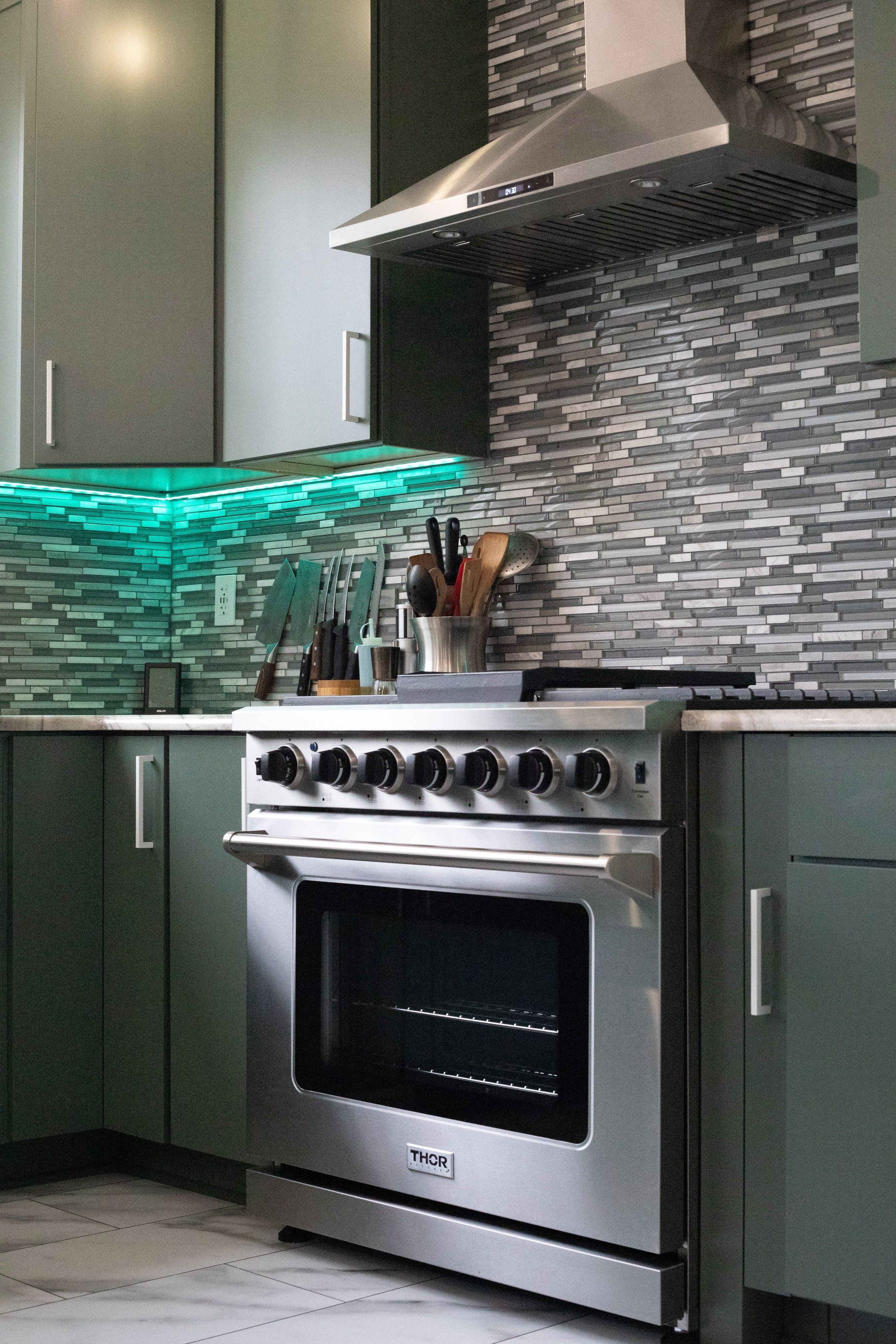 Green Kitchen Remodel In Woolwich, NJ