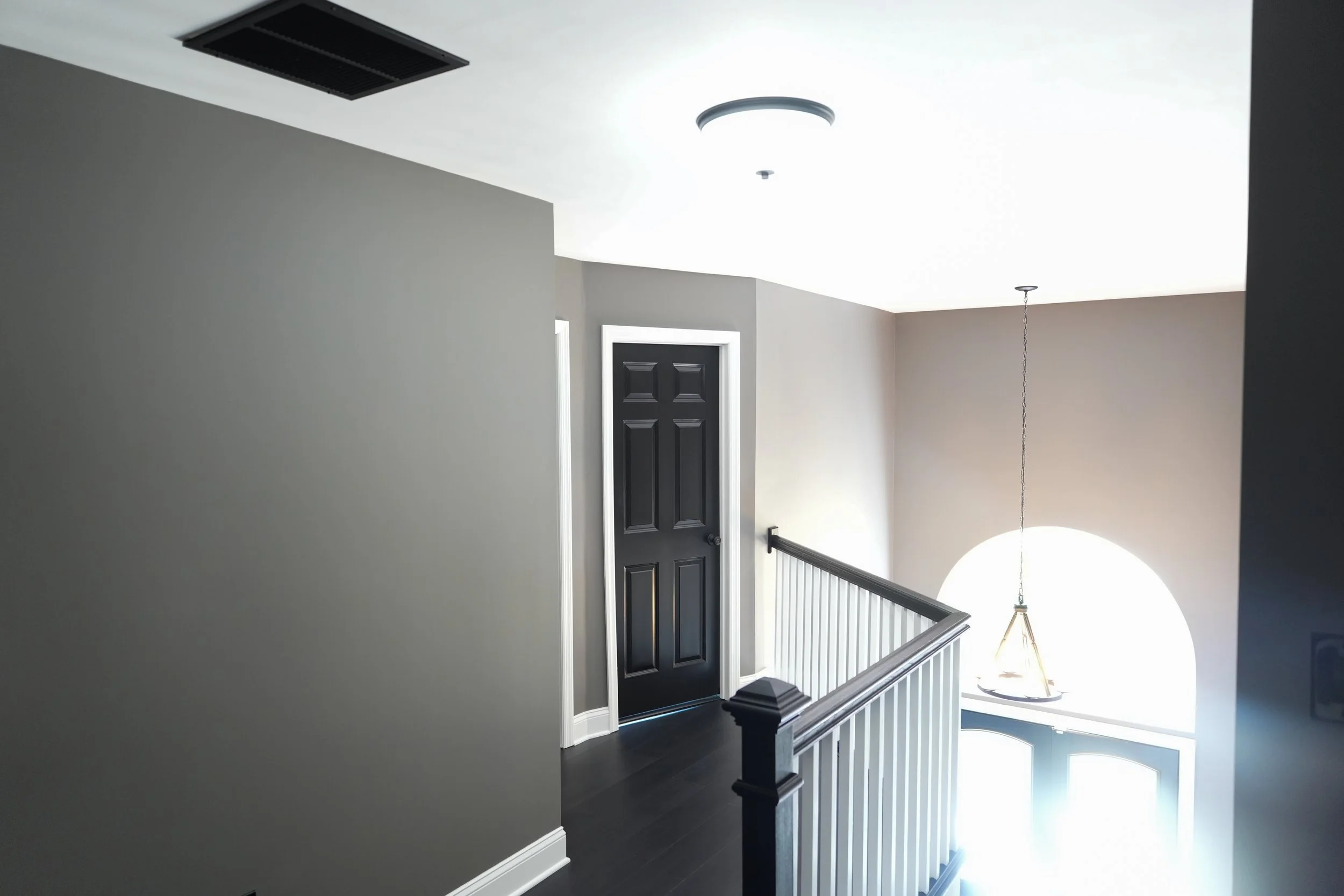 Black, grey and white foyer remodel in Sewell, NJ