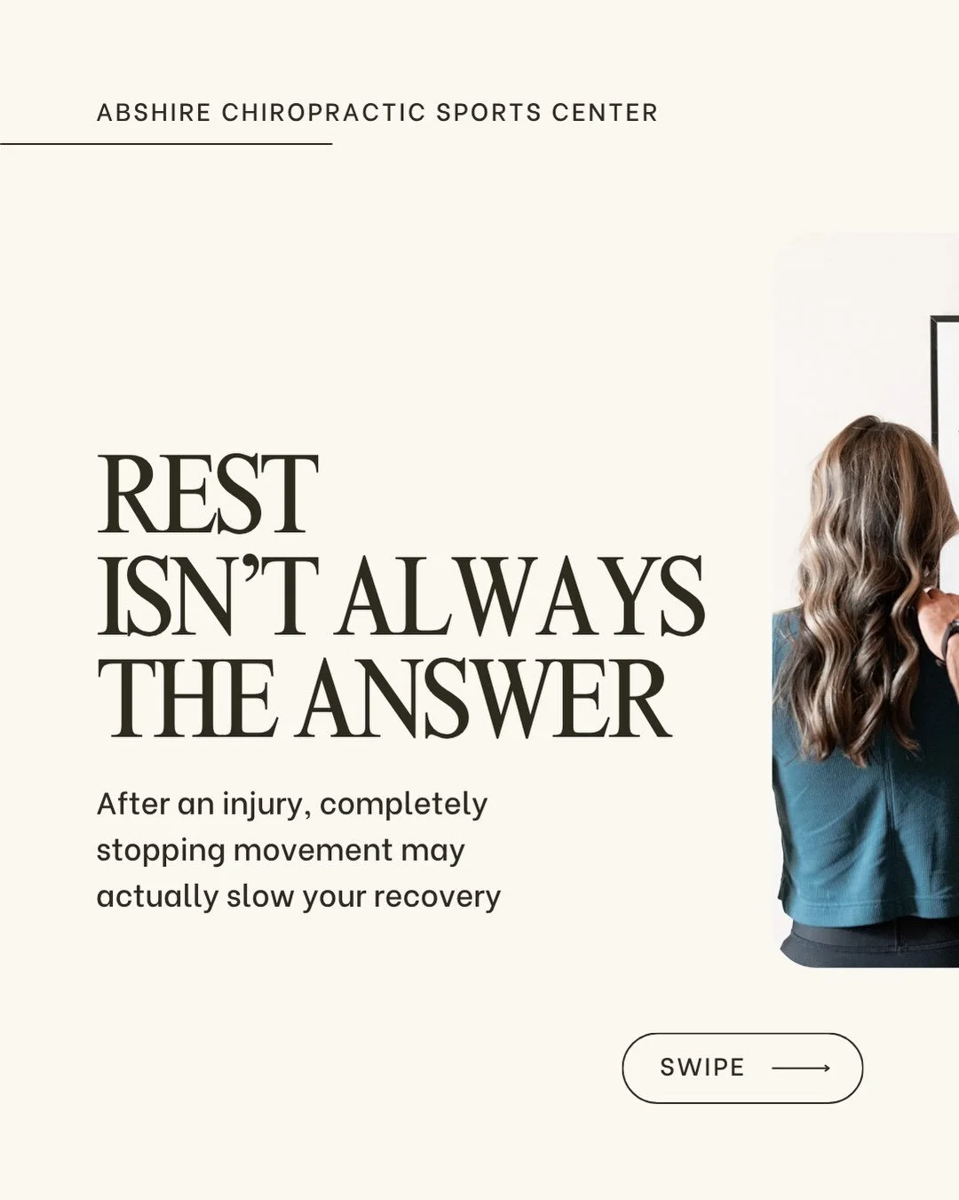 Think getting injured means you need to stop everything?

Not necessarily.

While rest has a place in recovery, prolonged inactivity can contribute to stiffness, muscle inhibition, and decreased tissue capacity.

The right movement provides the body 