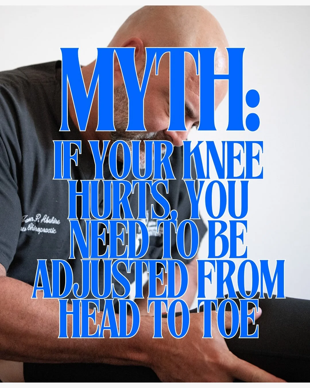 Not every injury needs a head-to-toe adjustment.

Our approach is simple: assess the injury, identify what&rsquo;s contributing to it, and treat what actually needs to be treated.

Whether it&rsquo;s your knee, shoulder, back, ankle, or anything in b