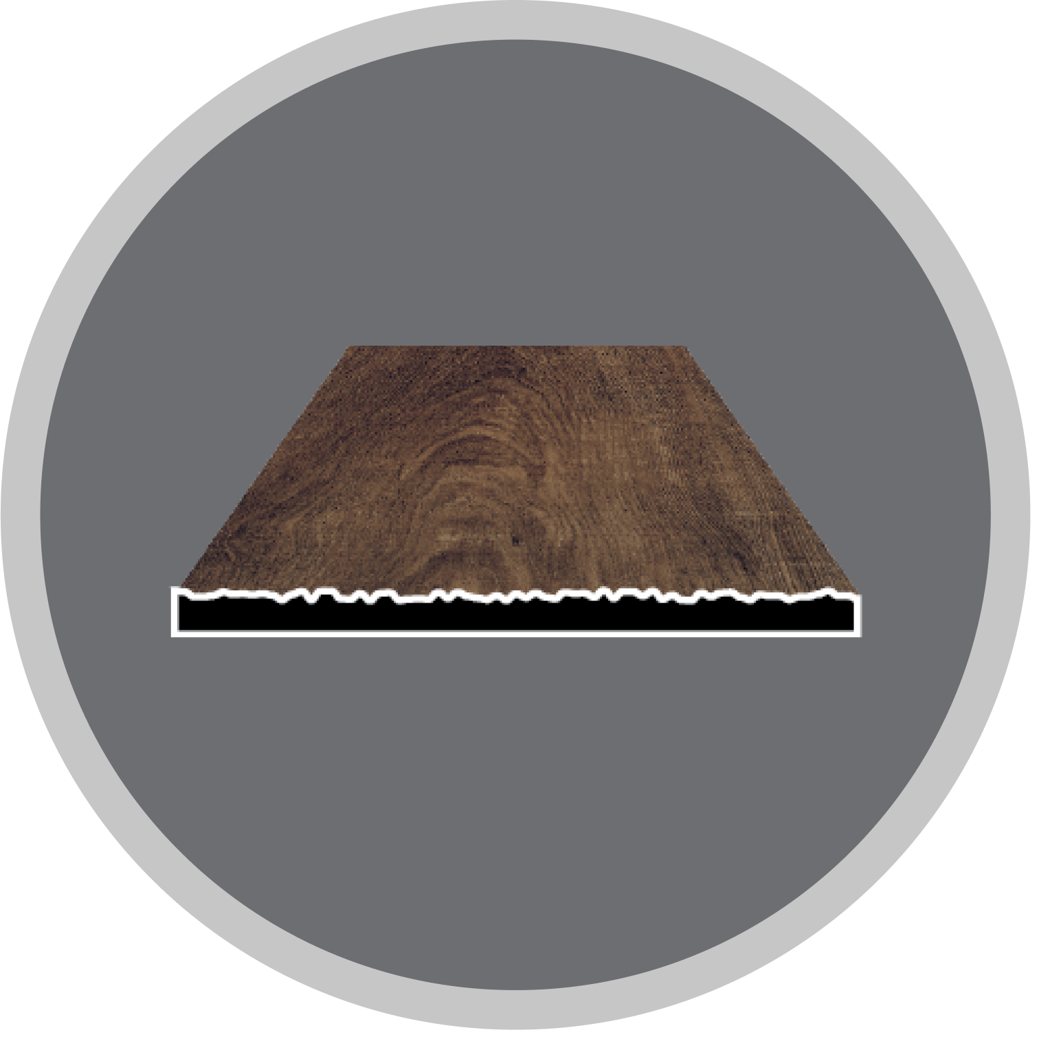 Wood-grain embossed surface