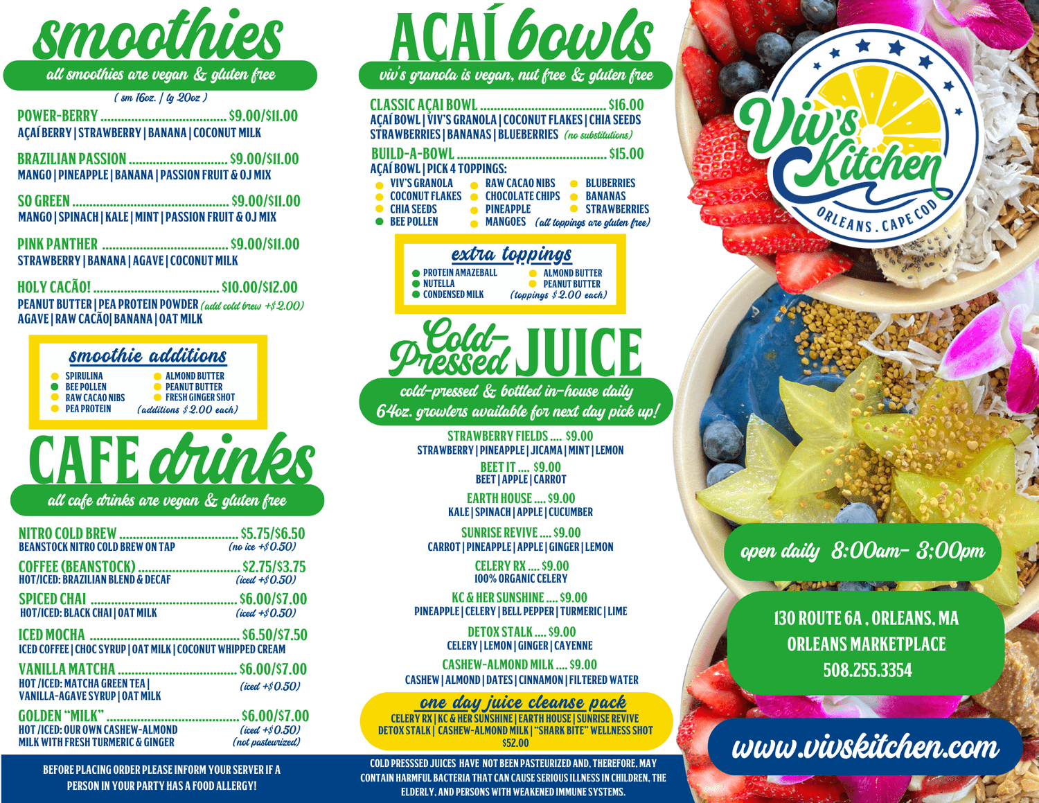Menu — Viv's Kitchen
