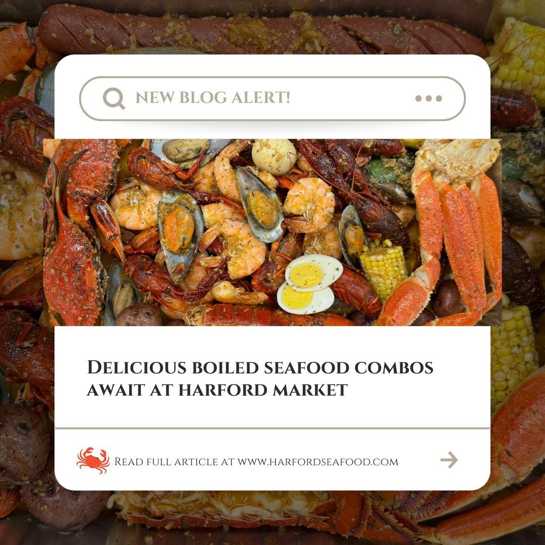 Get ready to feast like never before with Harford Seafood Market's Boiled Seafood Bonanza! 🦐🎉

In our latest blog post, we're unveiling our mouthwatering combos that'll have you coming back for more!

Join us as we delve into the delicious world of