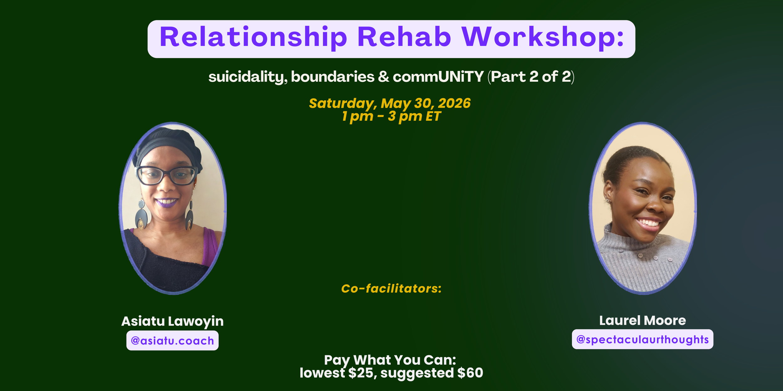 Relationship Rehab: Suicidality, Boundaries &amp; CommUNiTY