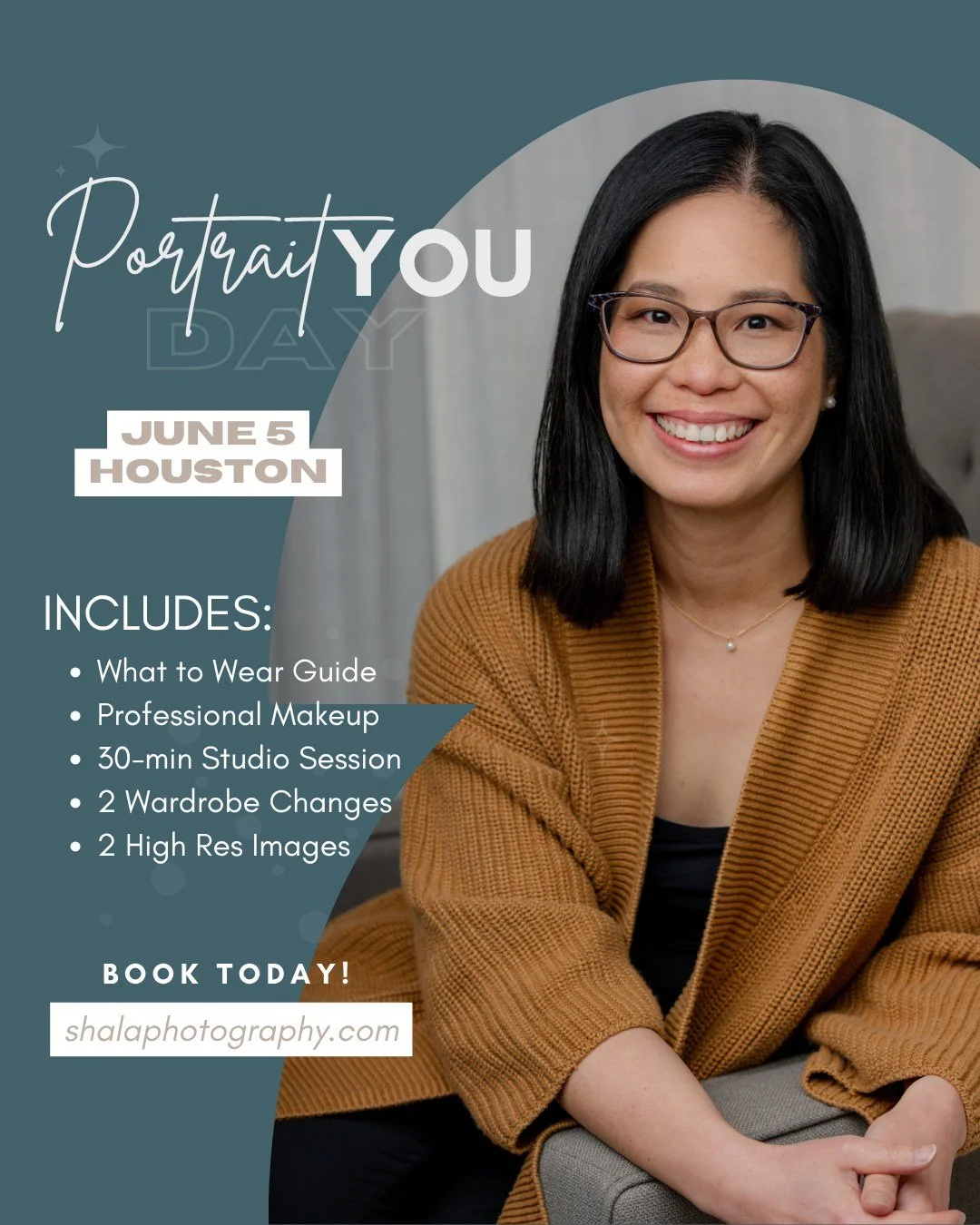 June 5 is PortraitYOU Day in Houston. 🌟

A day to step in front of the camera and see yourself with fresh confidence. Whether you need updated Houston headshots, a mini branding session, or beauty portraits, this is your moment.

Let&rsquo;s create 