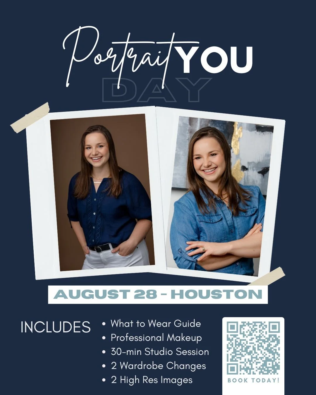 PortraitYOU Day is coming in Houston on August 28. ✨

Your brand is more than what you do. It&rsquo;s how you show up. This is your opportunity to refresh your headshots, elevate your personal brand, and create portraits that feel authentic to you.

