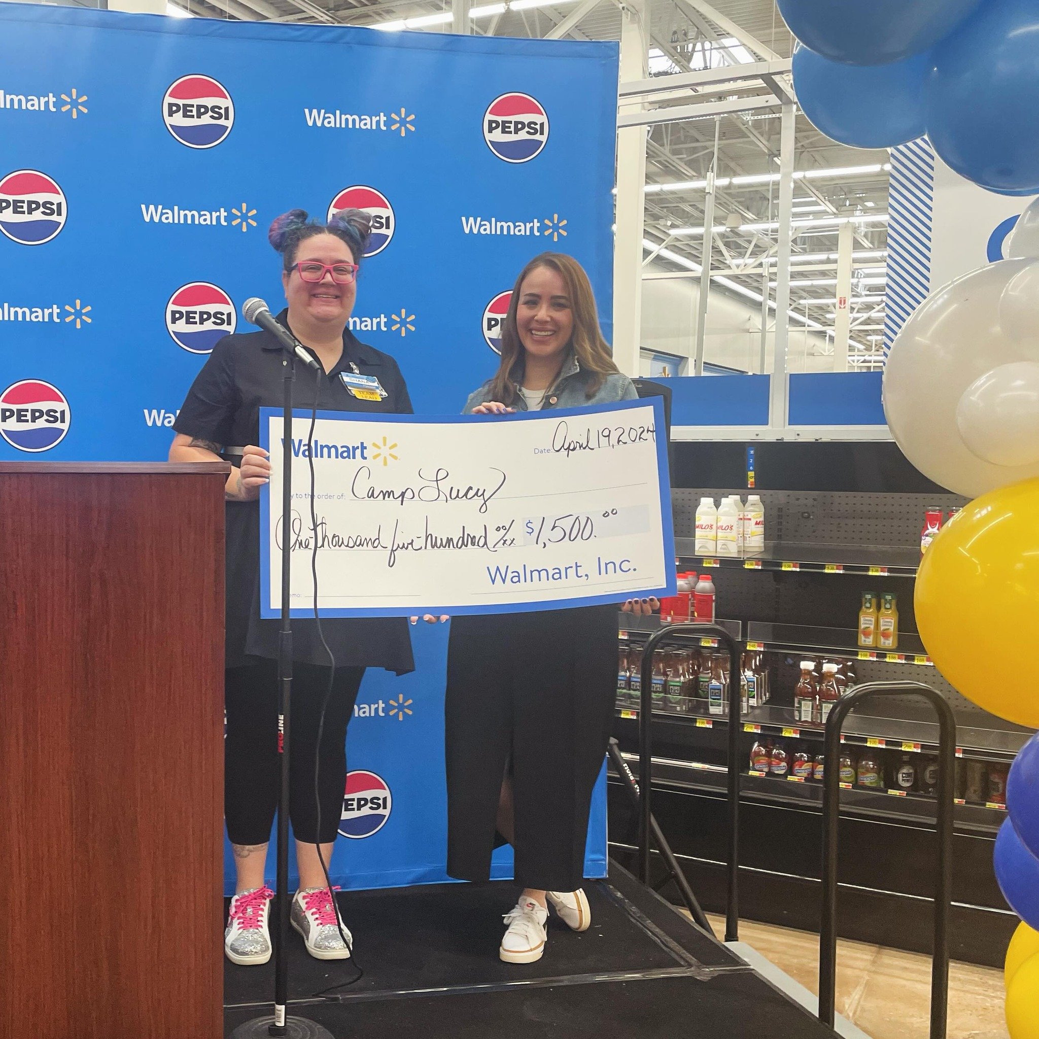 Thank you SO much to the Pittsburgh Mills Walmart for your generous donation to Camp Lucy and for having me at your grand re-opening today. What a fun, support team and atmosphere you have built! It was so nice to be a part of such a positive event t