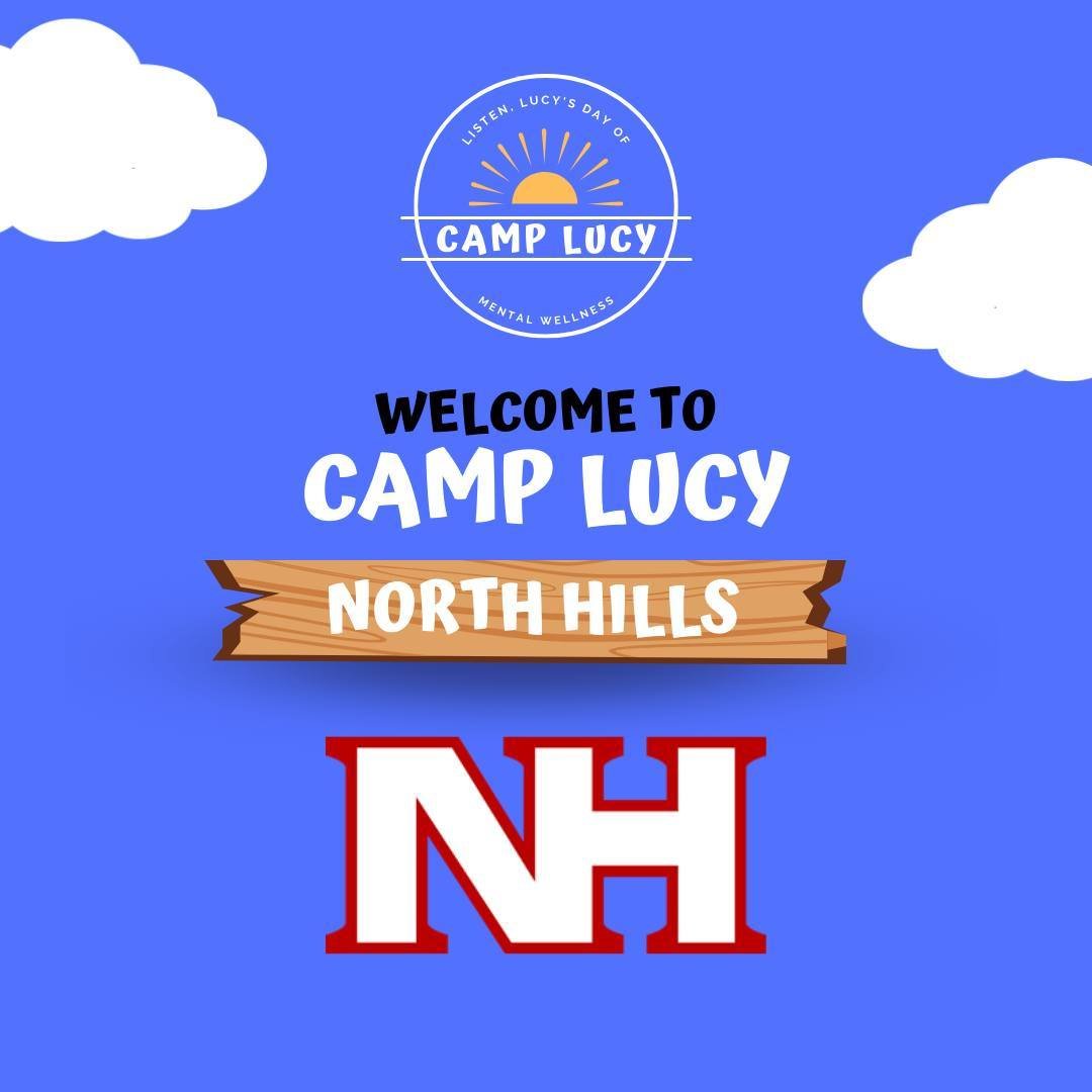 My alma mater has joined the line up! Welcome to Camp Lucy, North Hills Middle School! We cannot wait to spend time with you and have you experience such a special, fun day.

Every time I spend time with North Hills students, I swear a part of my chi
