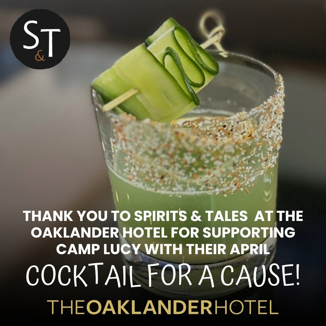 This month, Spirits &amp; Tales (@spiritsandtalespgh) at The Oaklander Hotel (@theoaklanderhotel) chose Camp Lucy as the recipient of their Cocktail for a Cause. How thoughtful and kind? This is why I love this city so much. People want to help and t