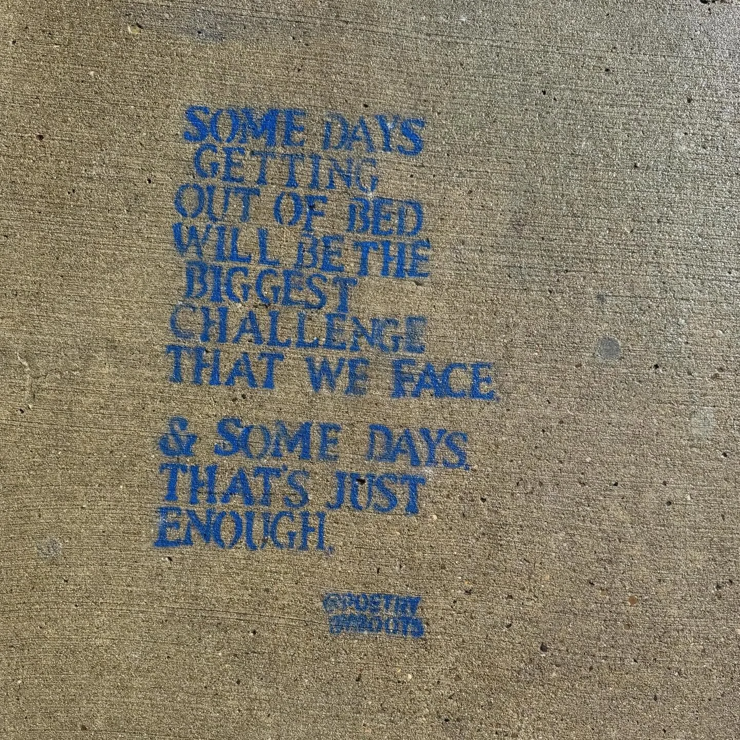 Earlier this week, I was walking from one meeting to the next and stumbled upon this graffiti on the street. What a perfect message as we gear up to see so many people reflecting on major accomplishments this year. While that is always so wonderful t