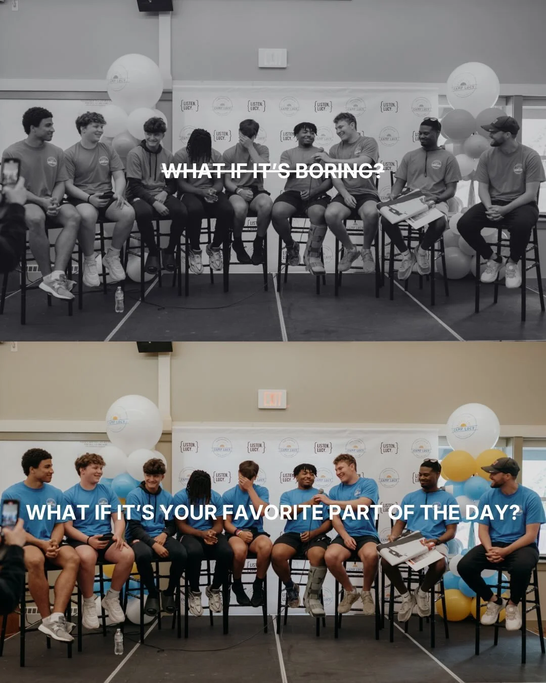 What if the conversation you didn&rsquo;t know you needed becomes the favorite part of your day? 💛

Our athlete panel is always one of the most loved moments at Camp Lucy. There is something so powerful about our middle schoolers hearing directly fr