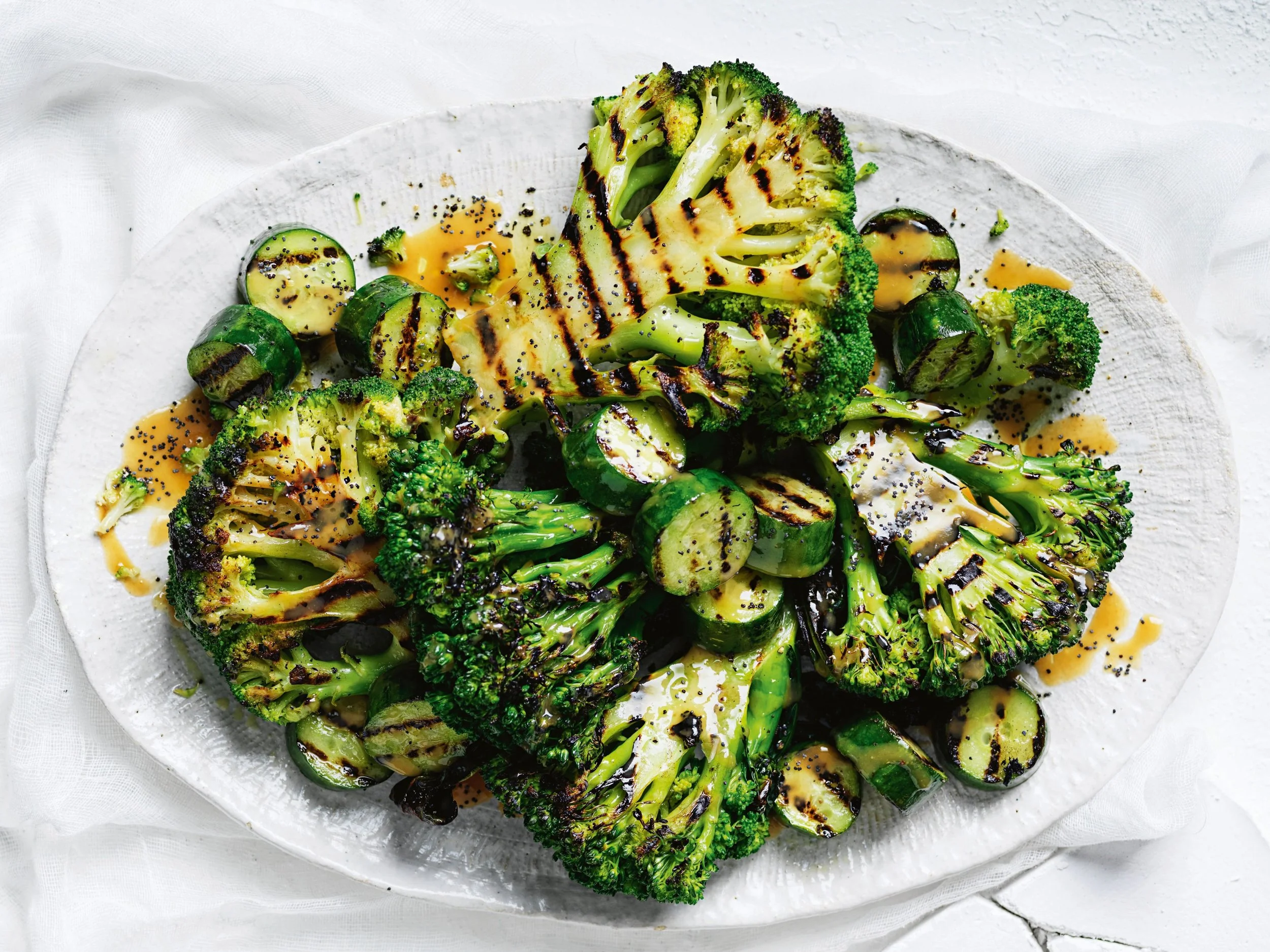Grilled Vegetables with Miso Dressing