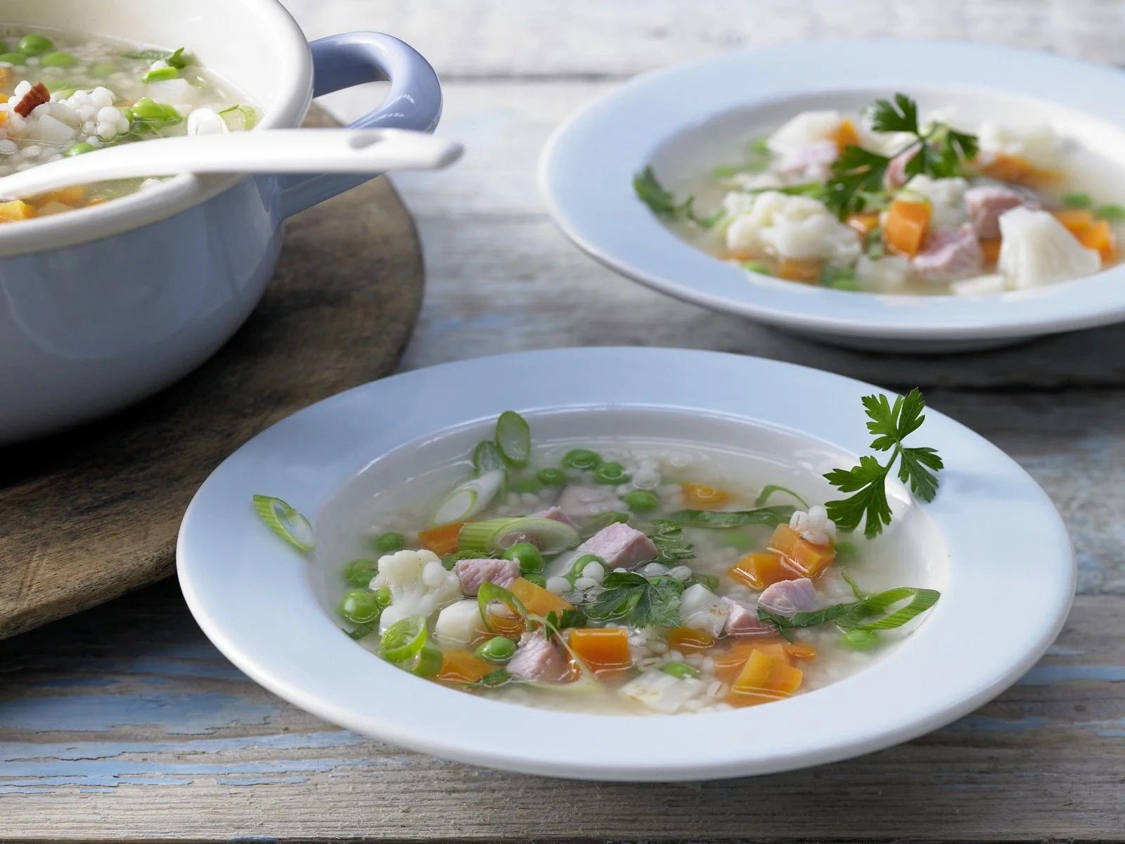 Ham and Vegetable Stew with Barley