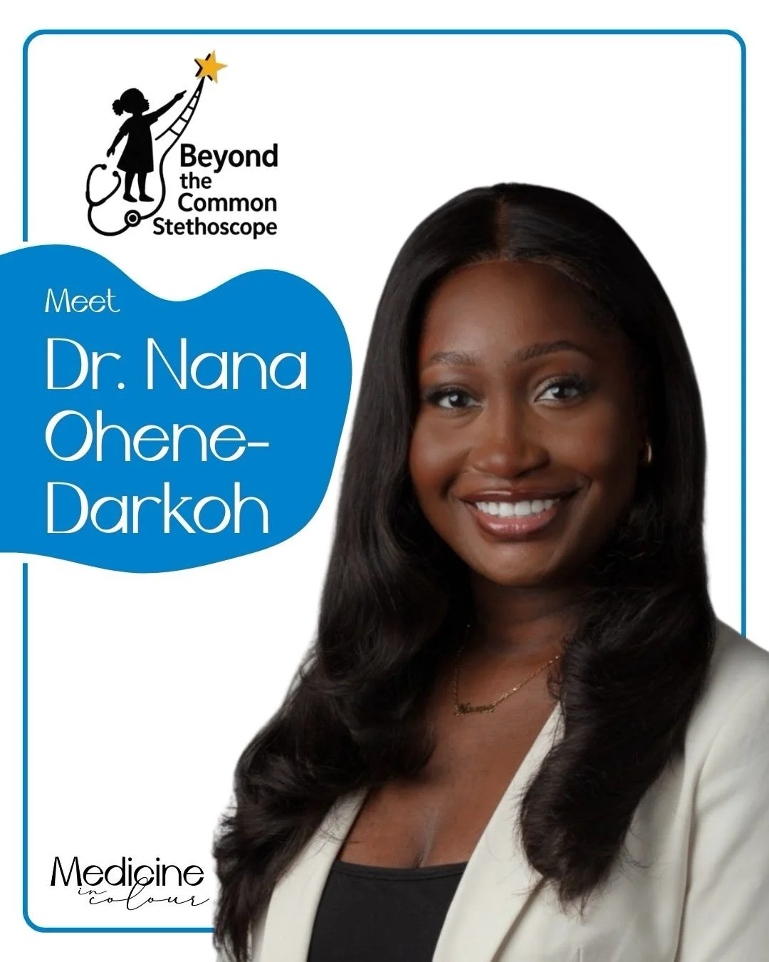 Dr. Nana Ohene-Darkoh is an aspiring paediatrician, advocate, and founder whose work is rooted in health equity, representation, and inspiring the next generation ❤️💪

From graduating MBBS at the University of Central Lancashire to becoming a Nation